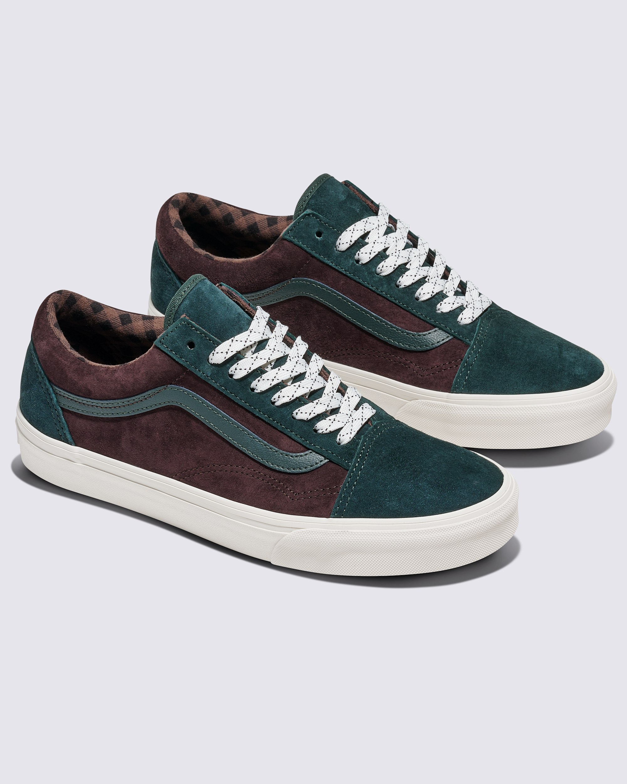 Old Skool Suede Shoe VANS Scarab Green  Brown ALT1