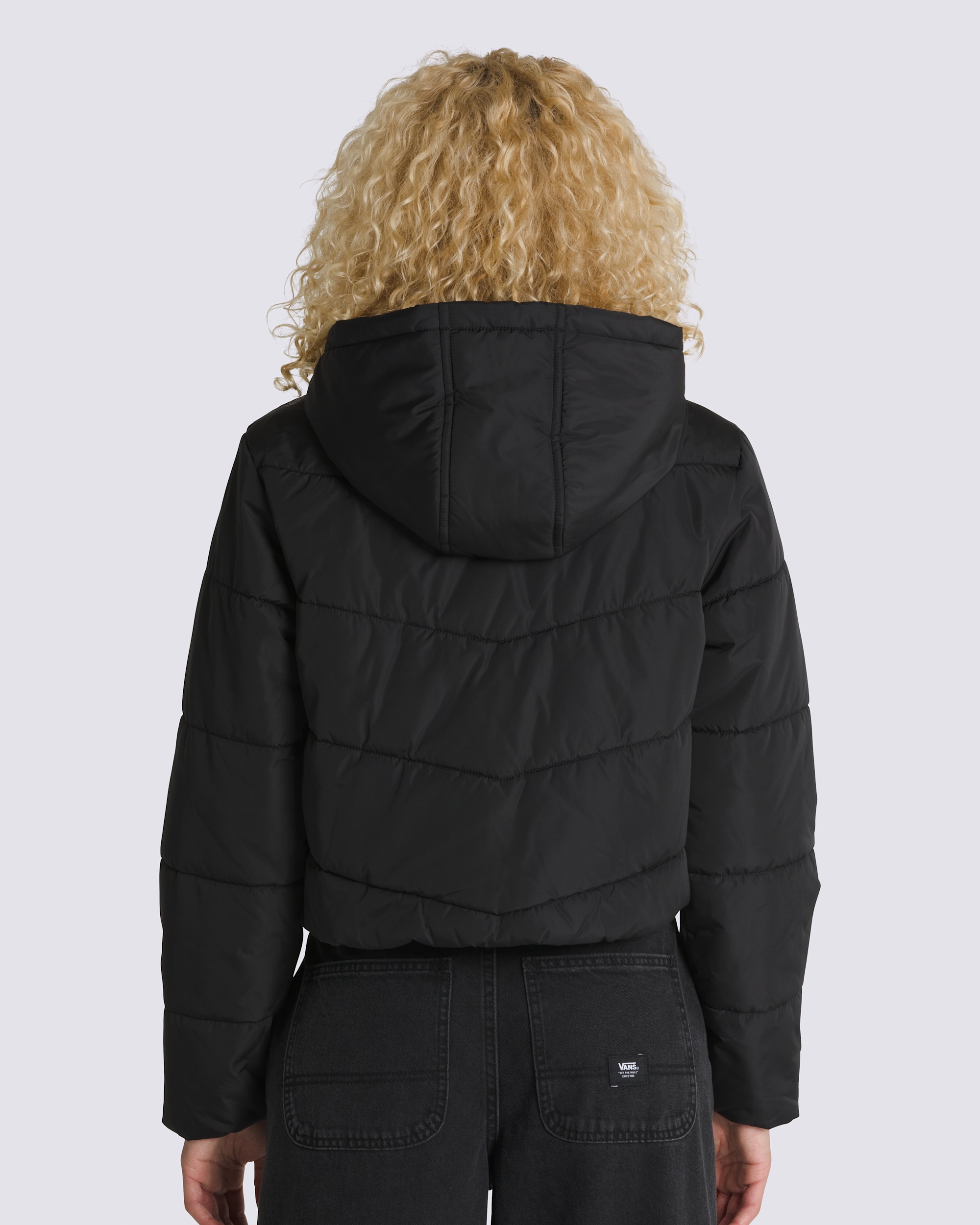 Foundry Crop Puff Hooded Jacket VANS Black ALT1