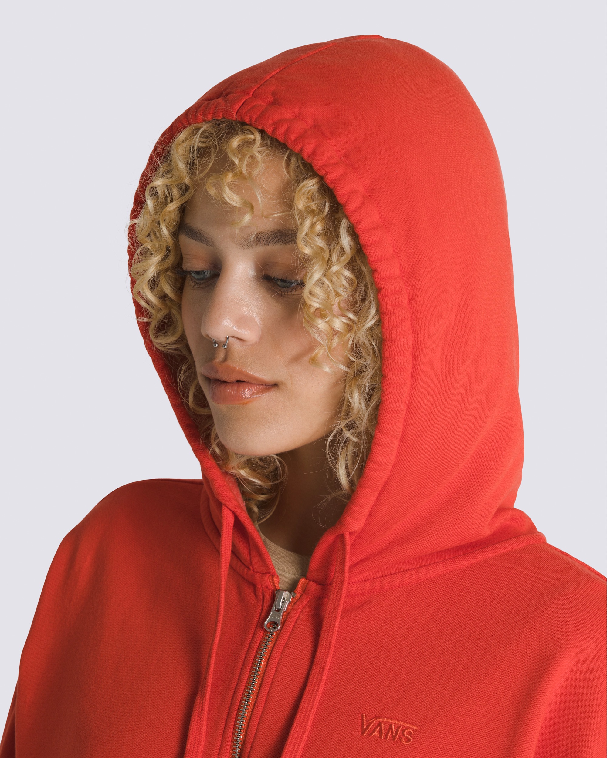 Everyday Oversized Full Zip Hoodie VANS Fiesta Orange ALT3