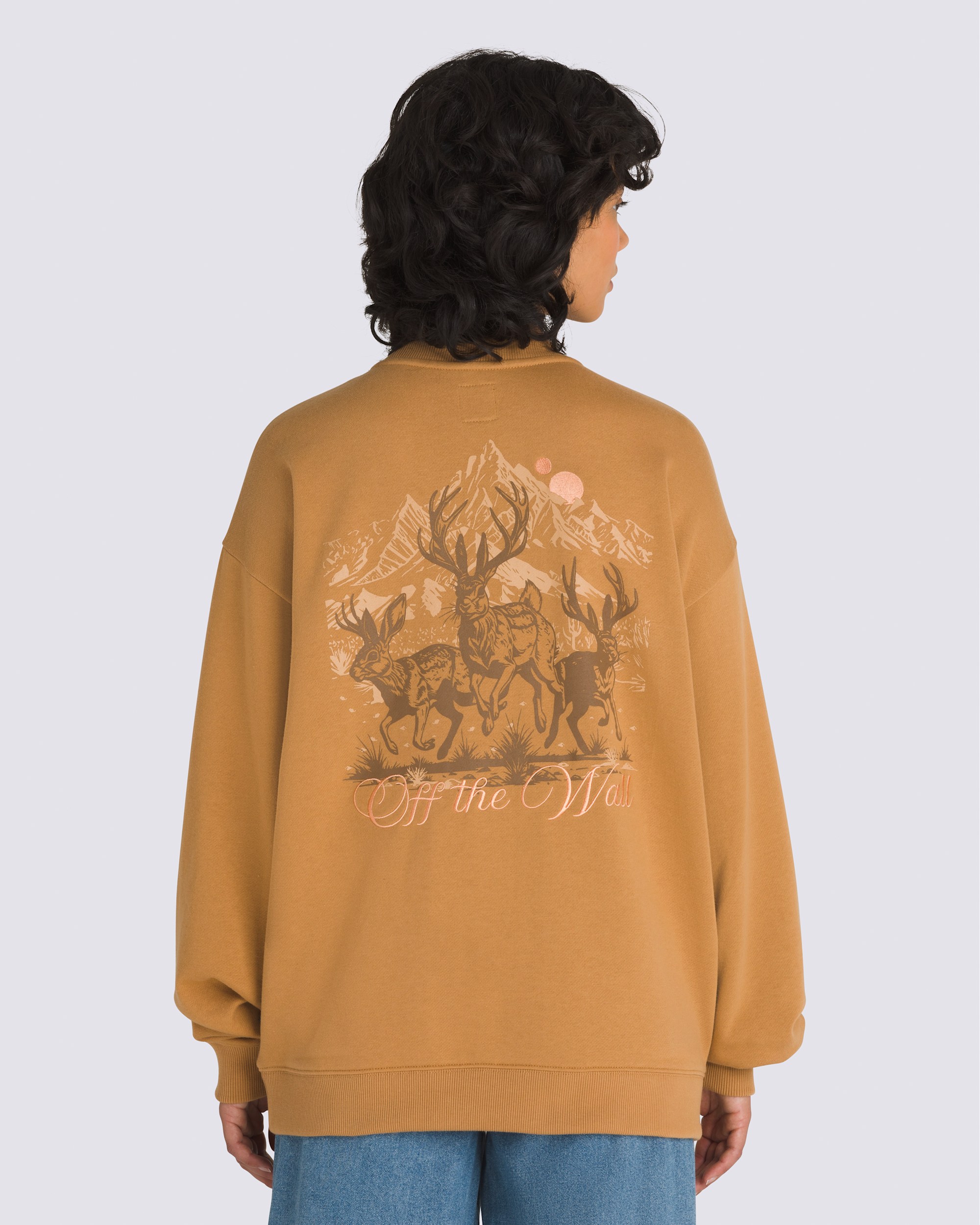On The Move Oversized Crew Sweatshirt VANS Brown Sugar HERO