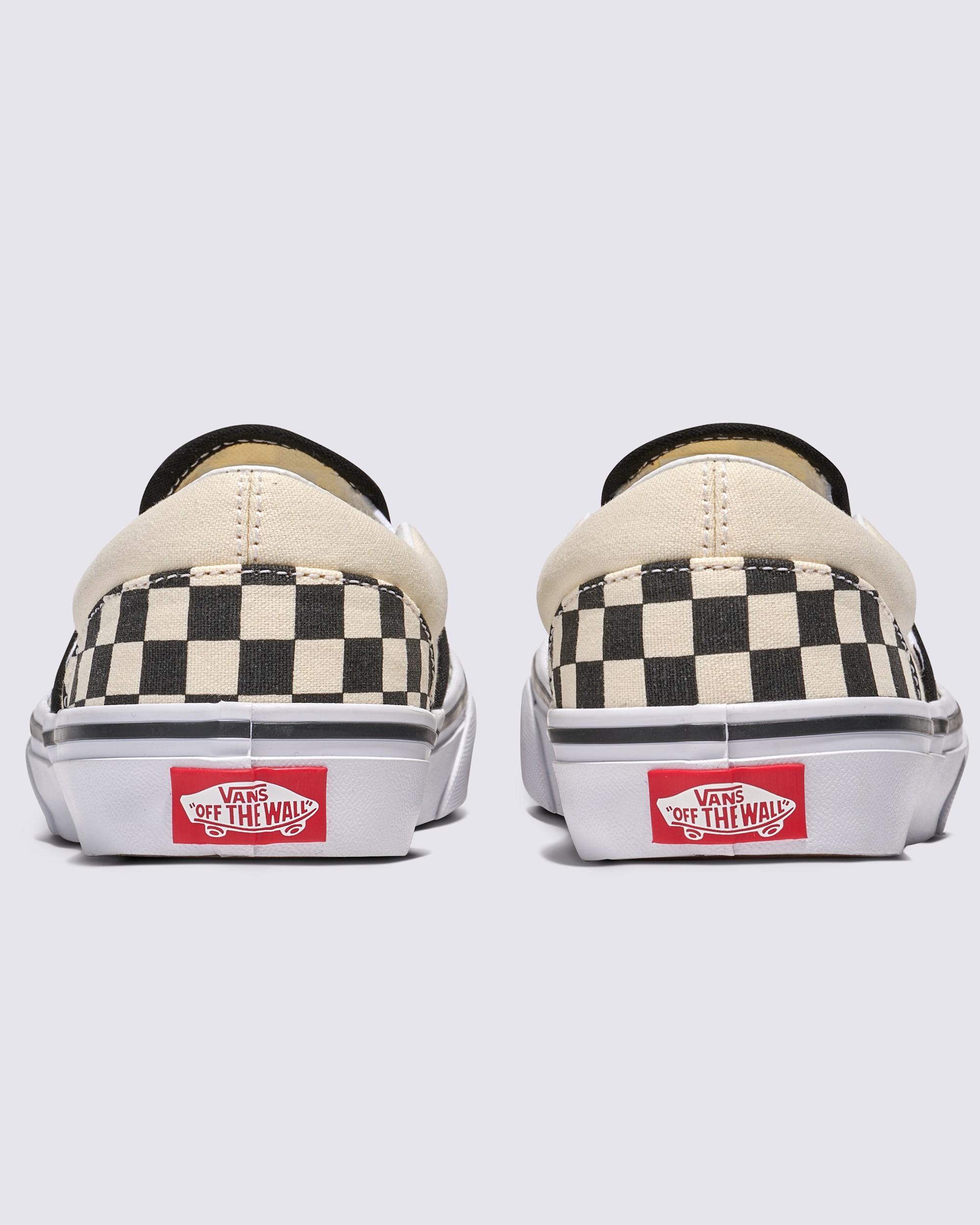 Big Kids Classic SlipOn Shoe VANS Checkerboard Black  White ALT3