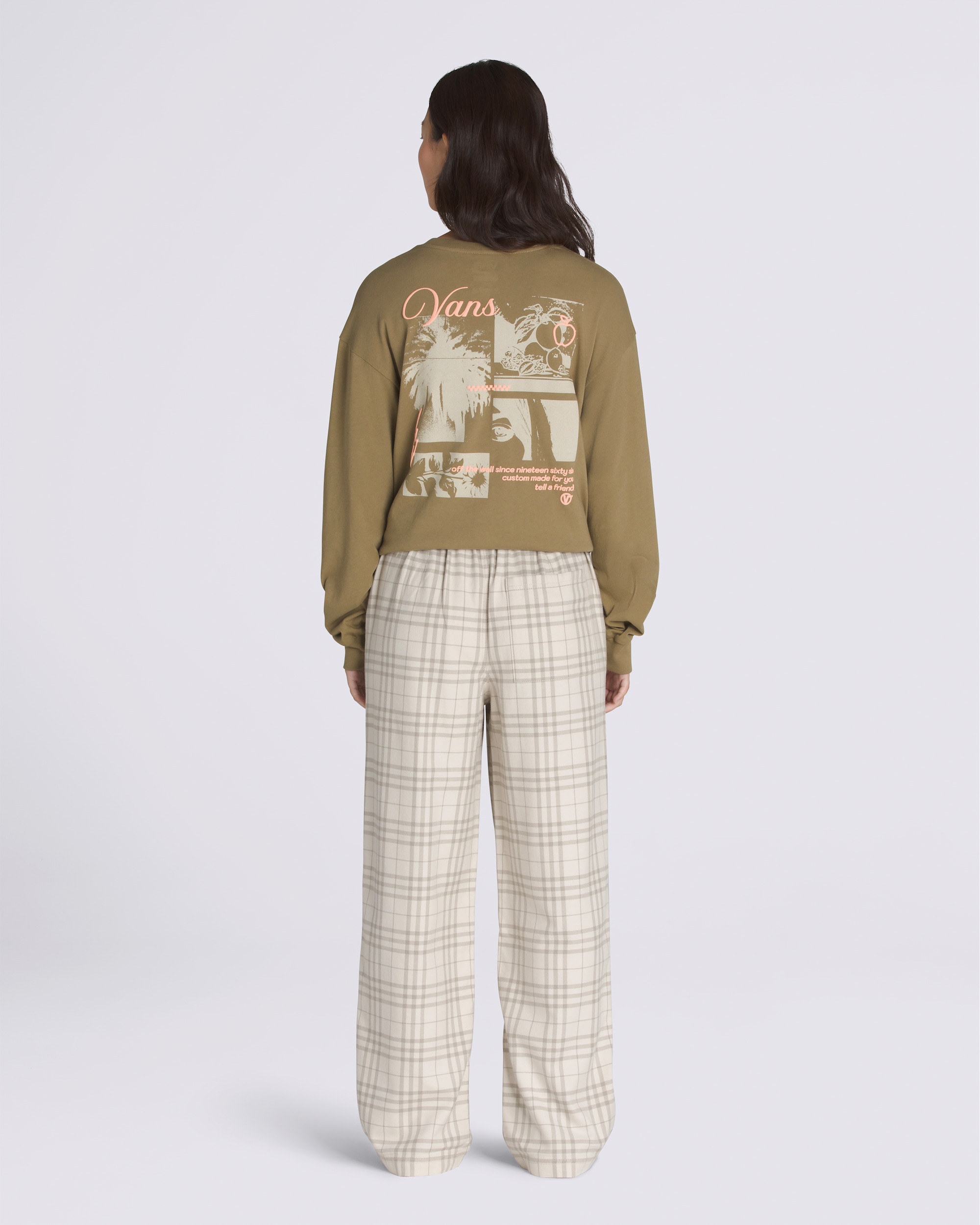 Cyrus Plaid Pants VANS Oatmeal Beige ALT2