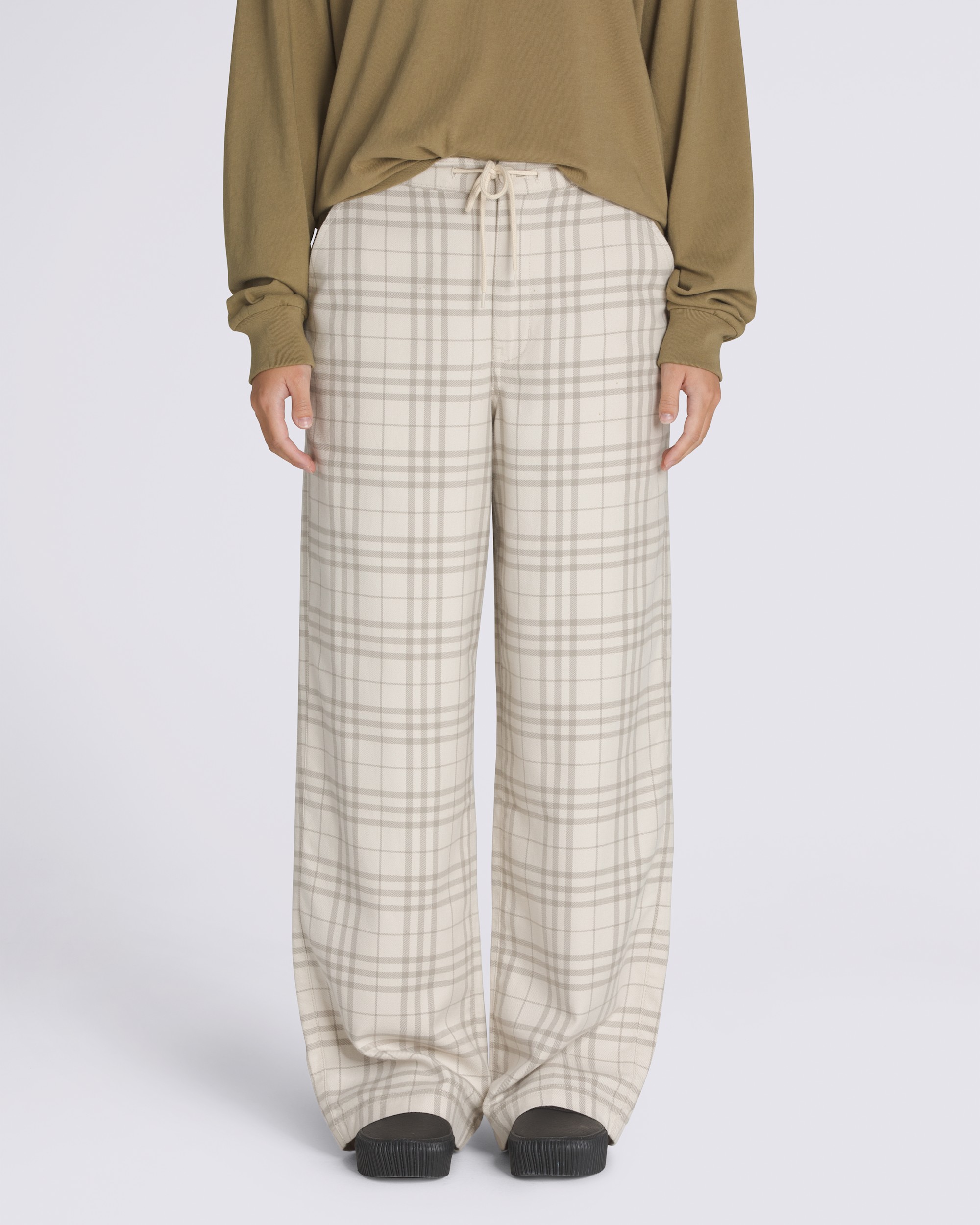 Cyrus Plaid Pants VANS Oatmeal Beige HERO