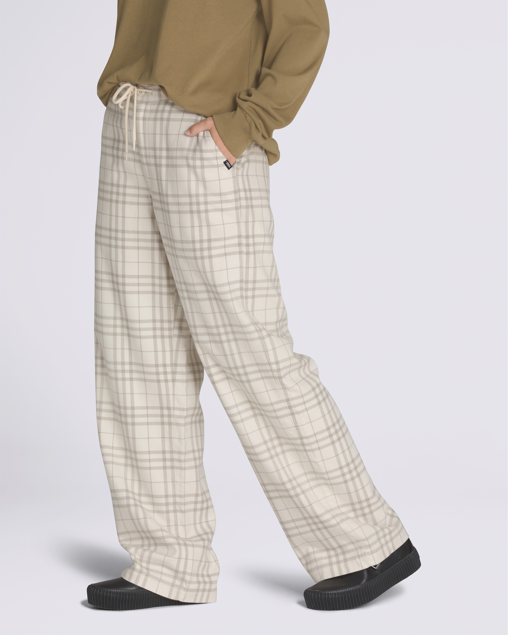 Cyrus Plaid Pants VANS Oatmeal Beige ALT3