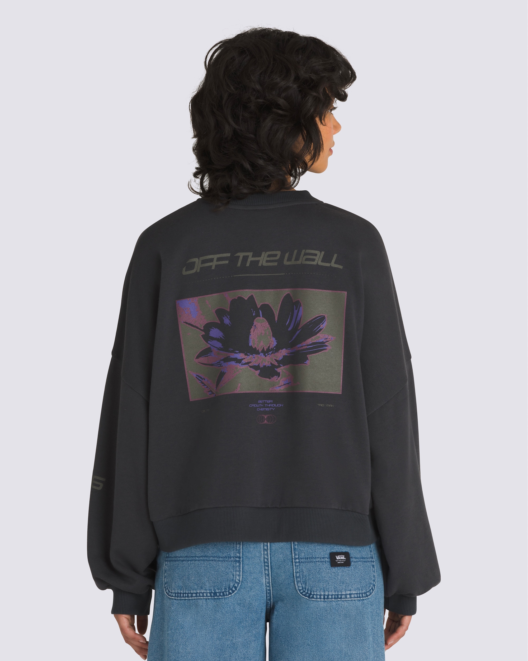 Blossom Loose Crew Sweatshirt VANS Black HERO