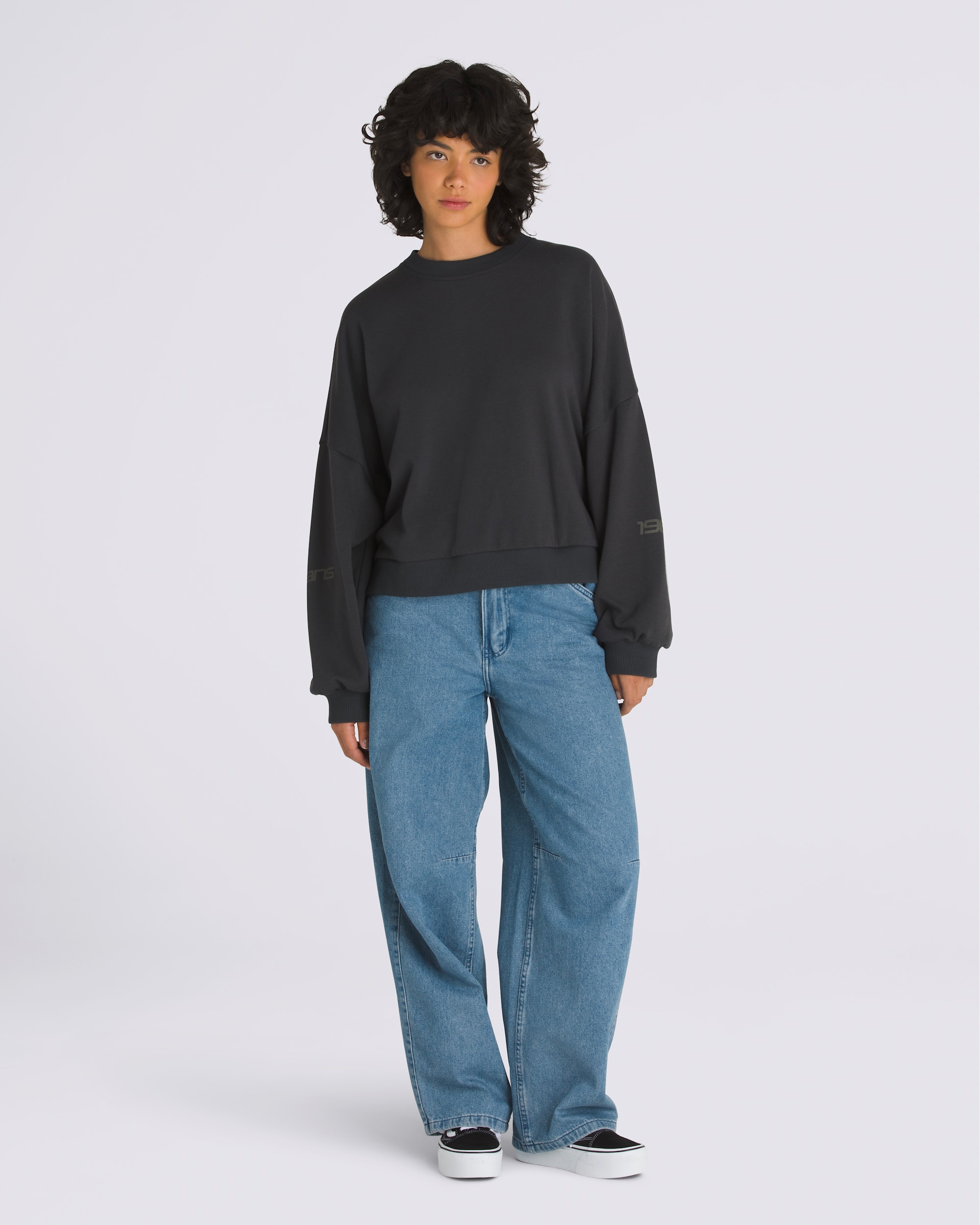 Blossom Loose Crew Sweatshirt VANS Black ALT2