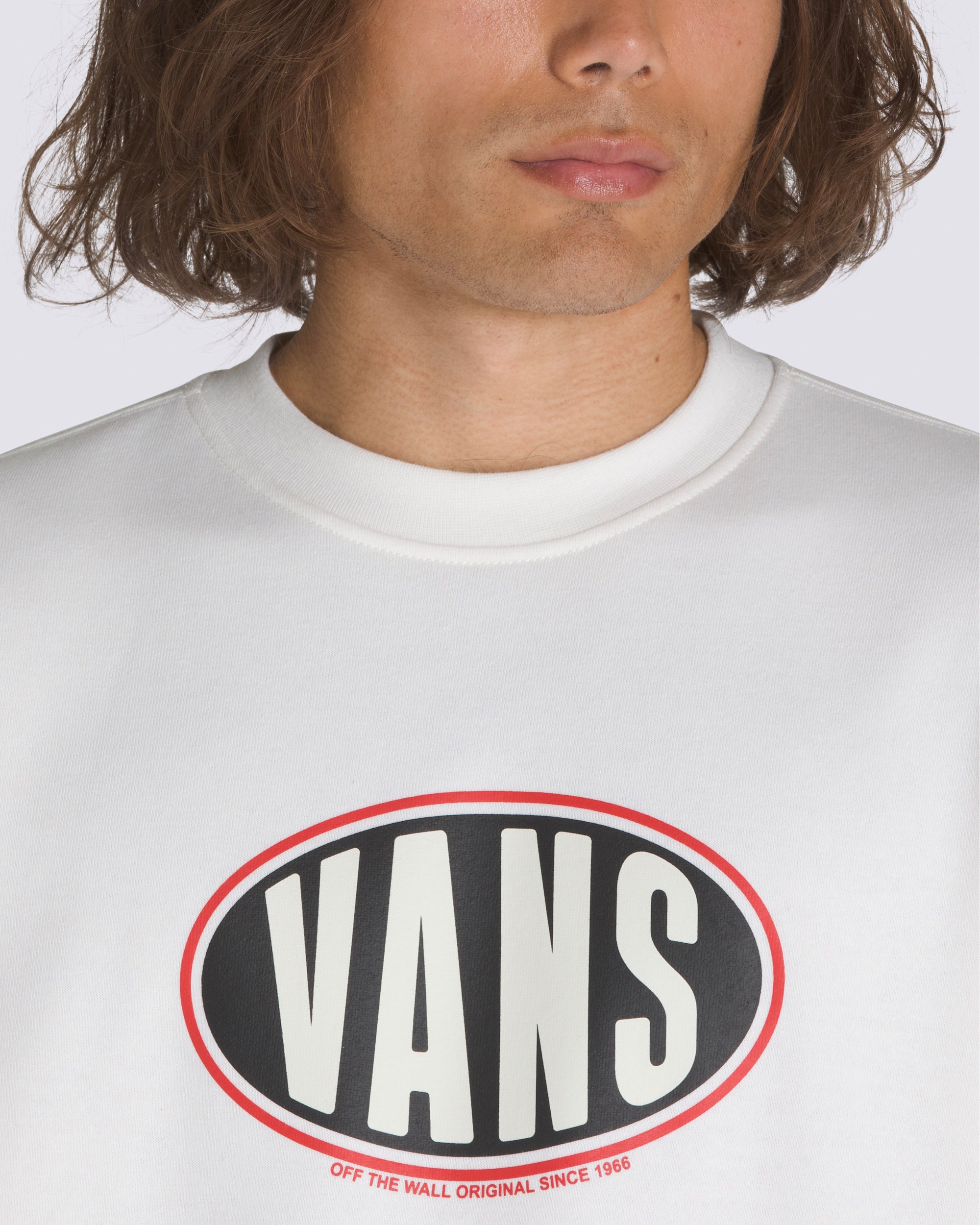 Chandail molletonn ample  col rond Spray On VANS Blanc ALT3