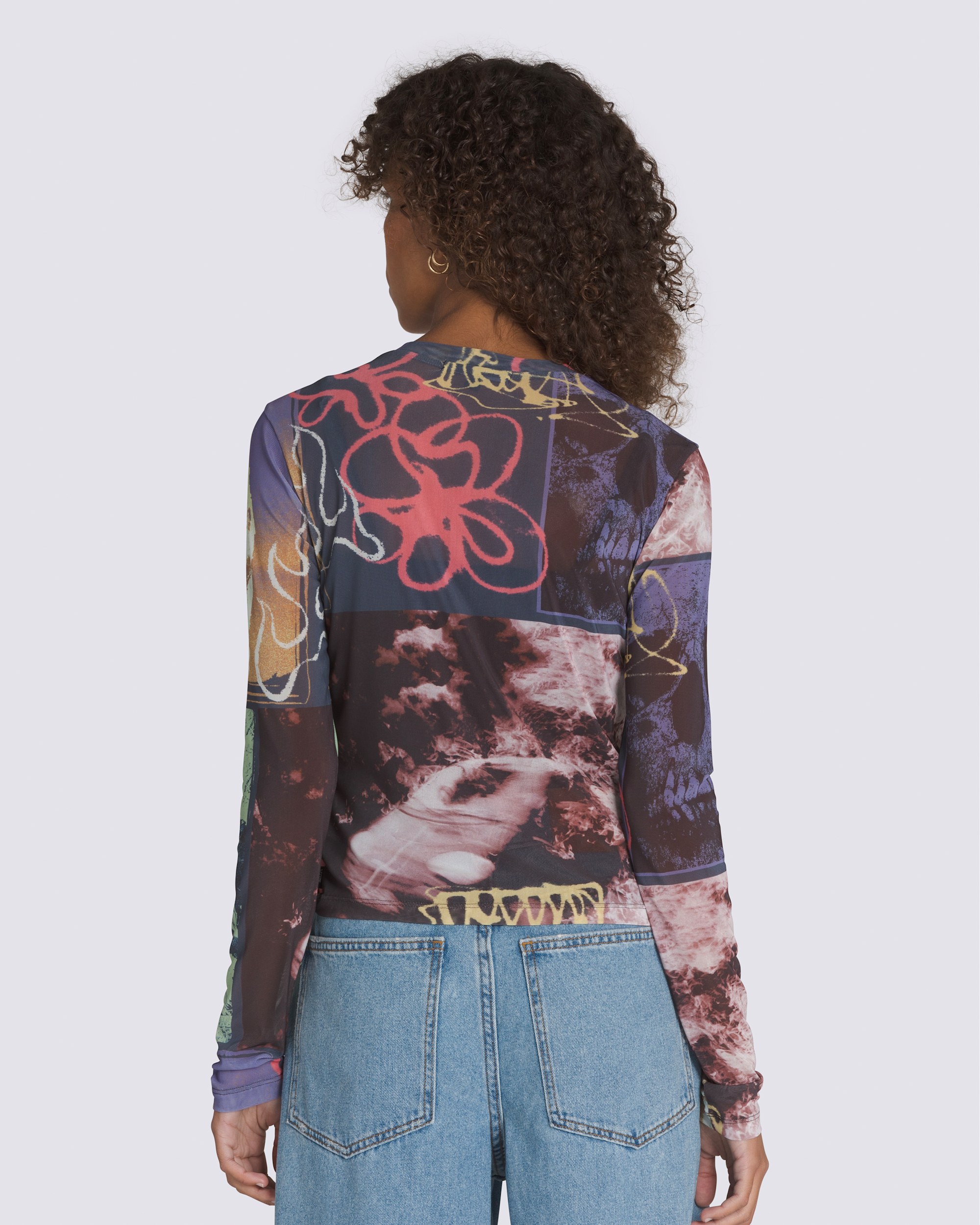 Ludlow Mesh Long Sleeve Top VANS Parisian Night Blue ALT1