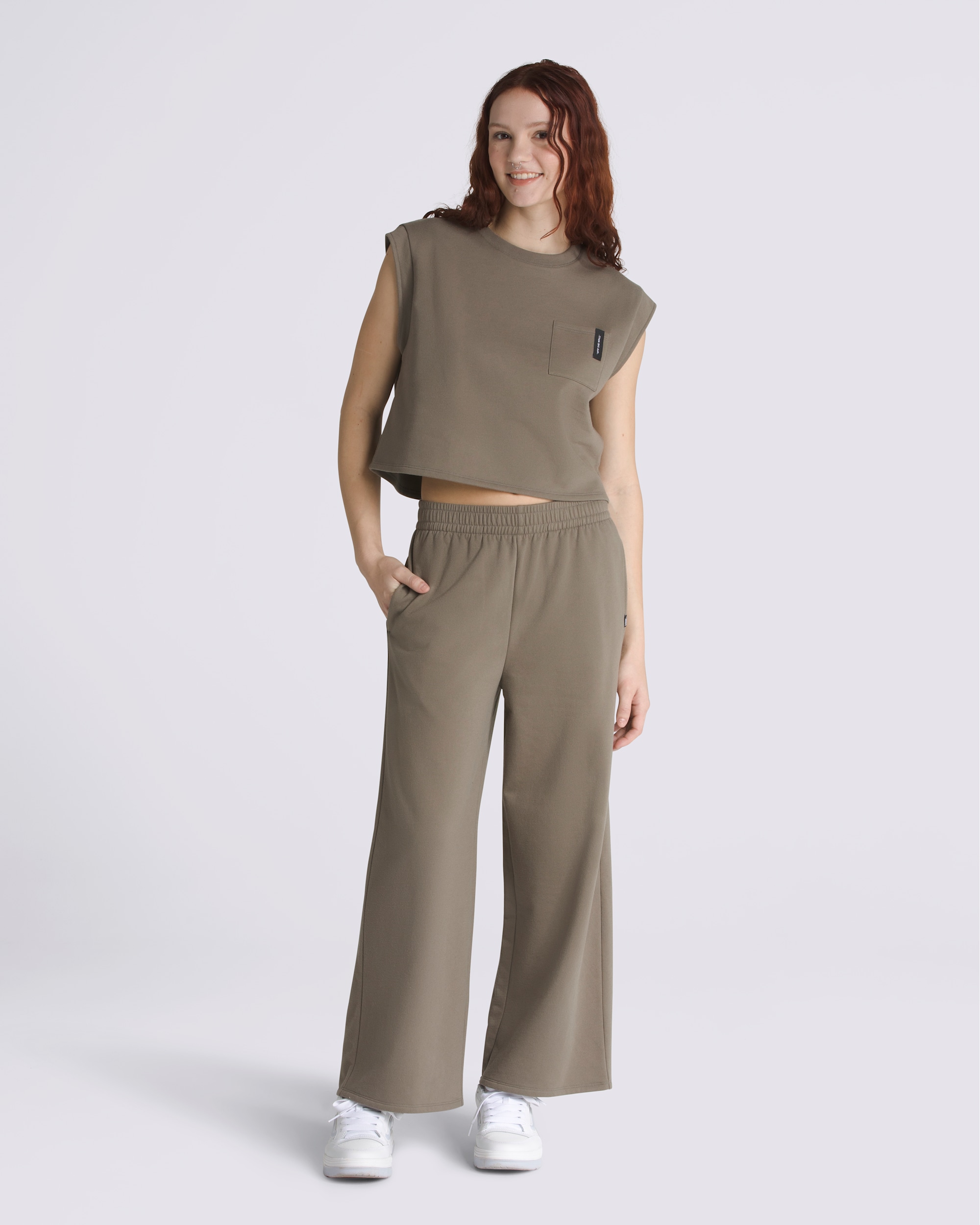 Bryn Sleeveless Top VANS Bungee Cord Brown ALT2