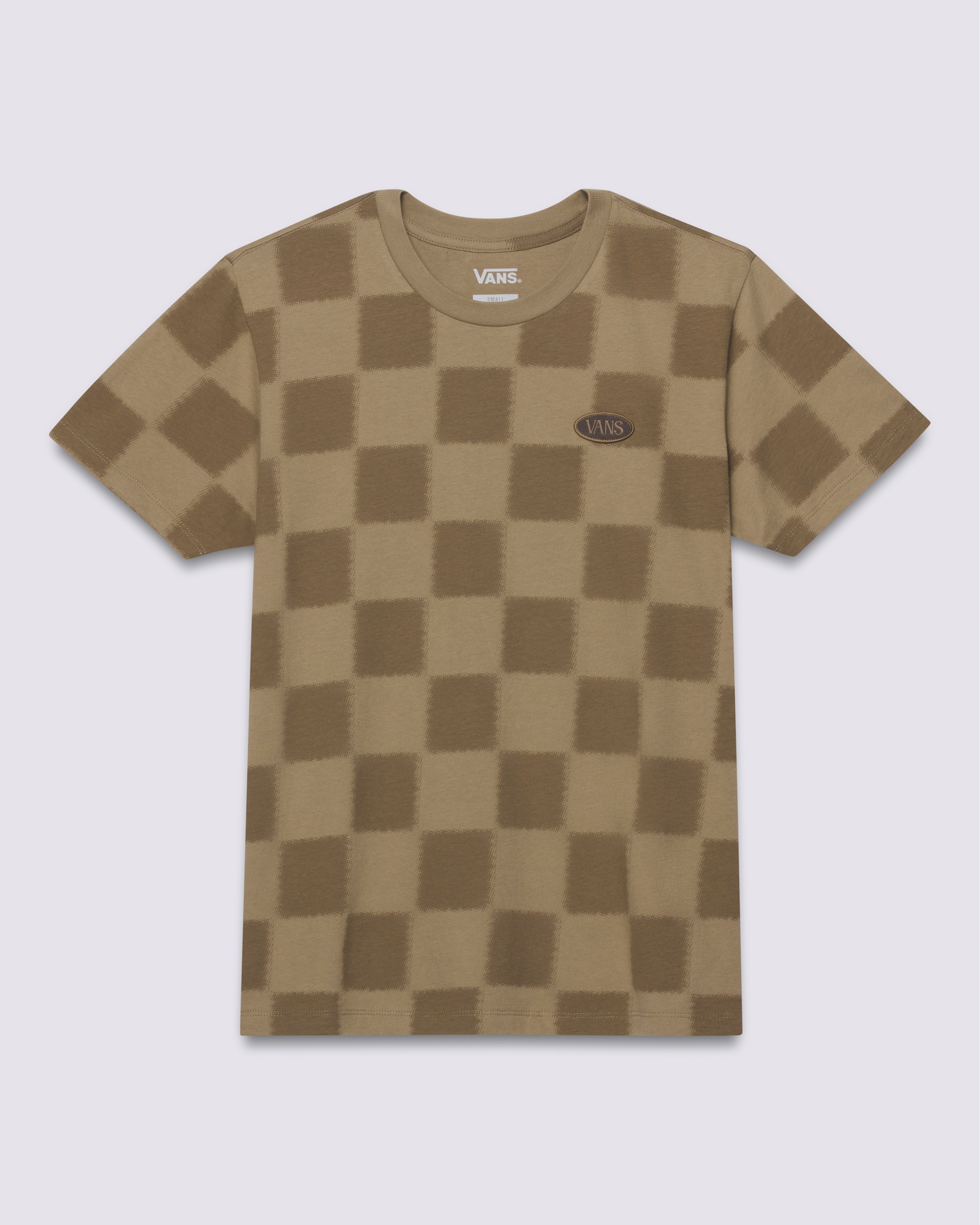 Checkerboard Burn TShirt VANS Gothic Olive Brown HERO