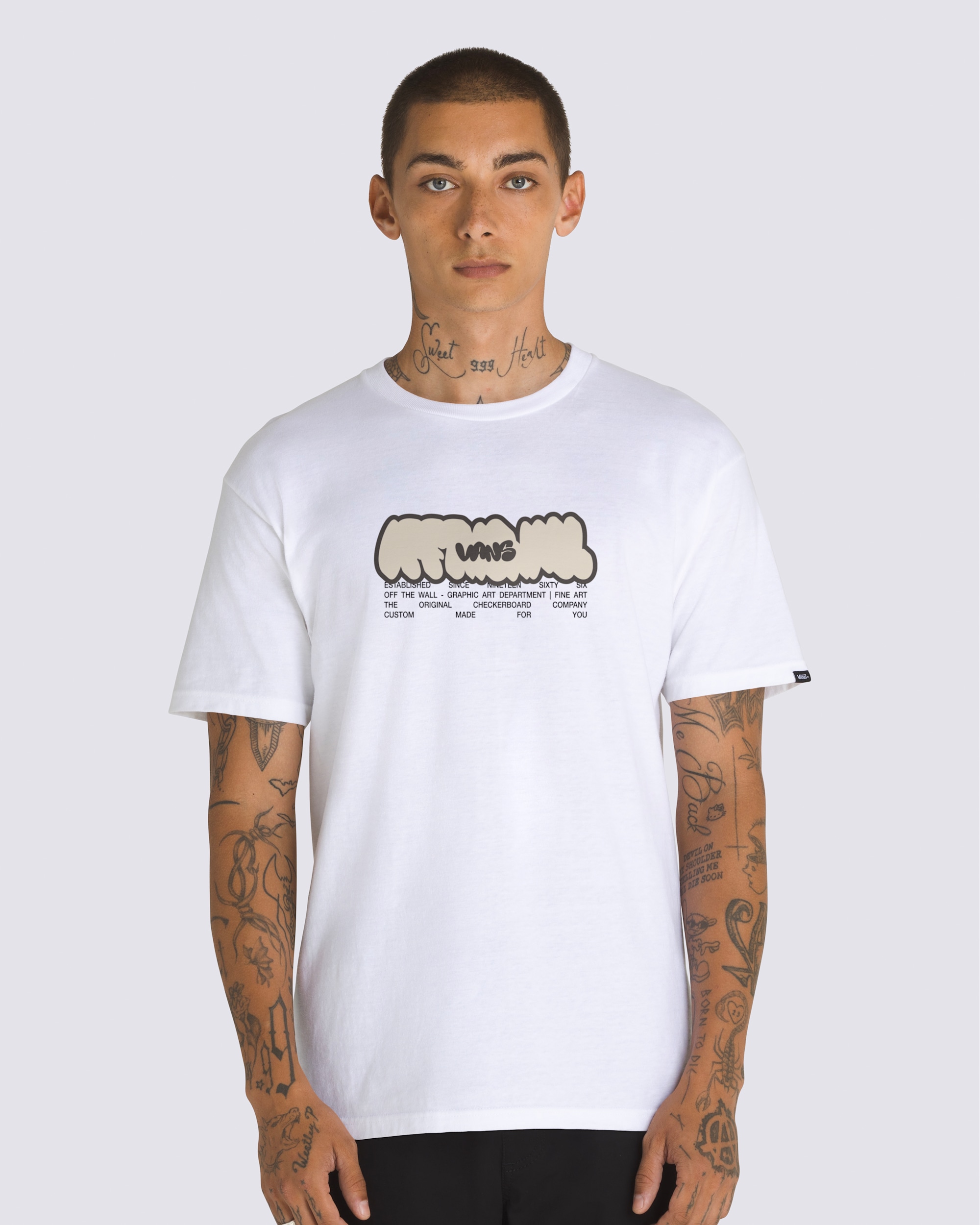 Graffiti One TShirt VANS White HERO
