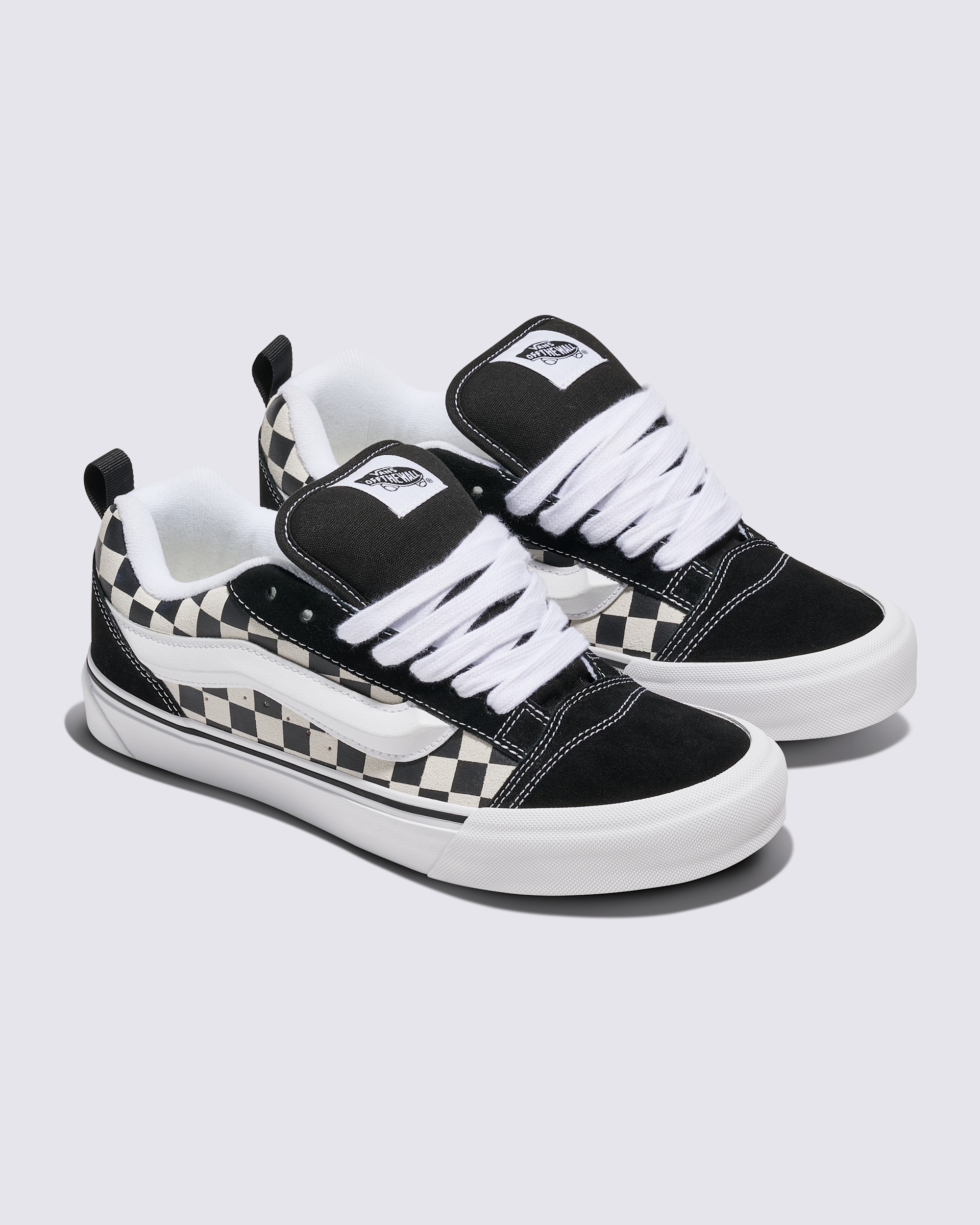 Knu Skool Checkerboard Shoe VANS Checkerboard Black  True White ALT1