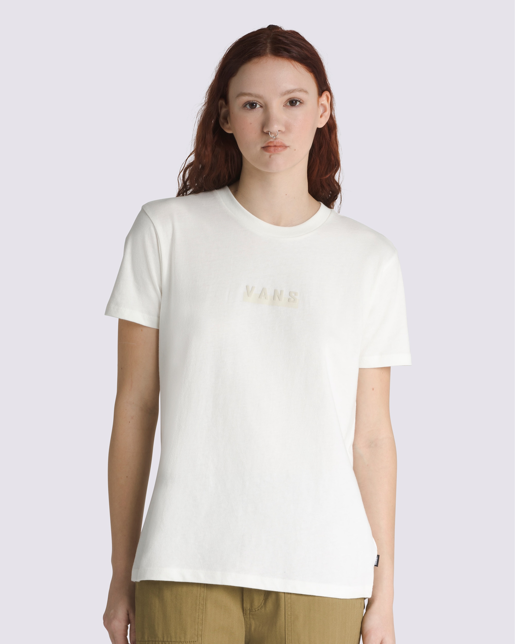Logo Dimension Boyfriend TShirt VANS White ALT1