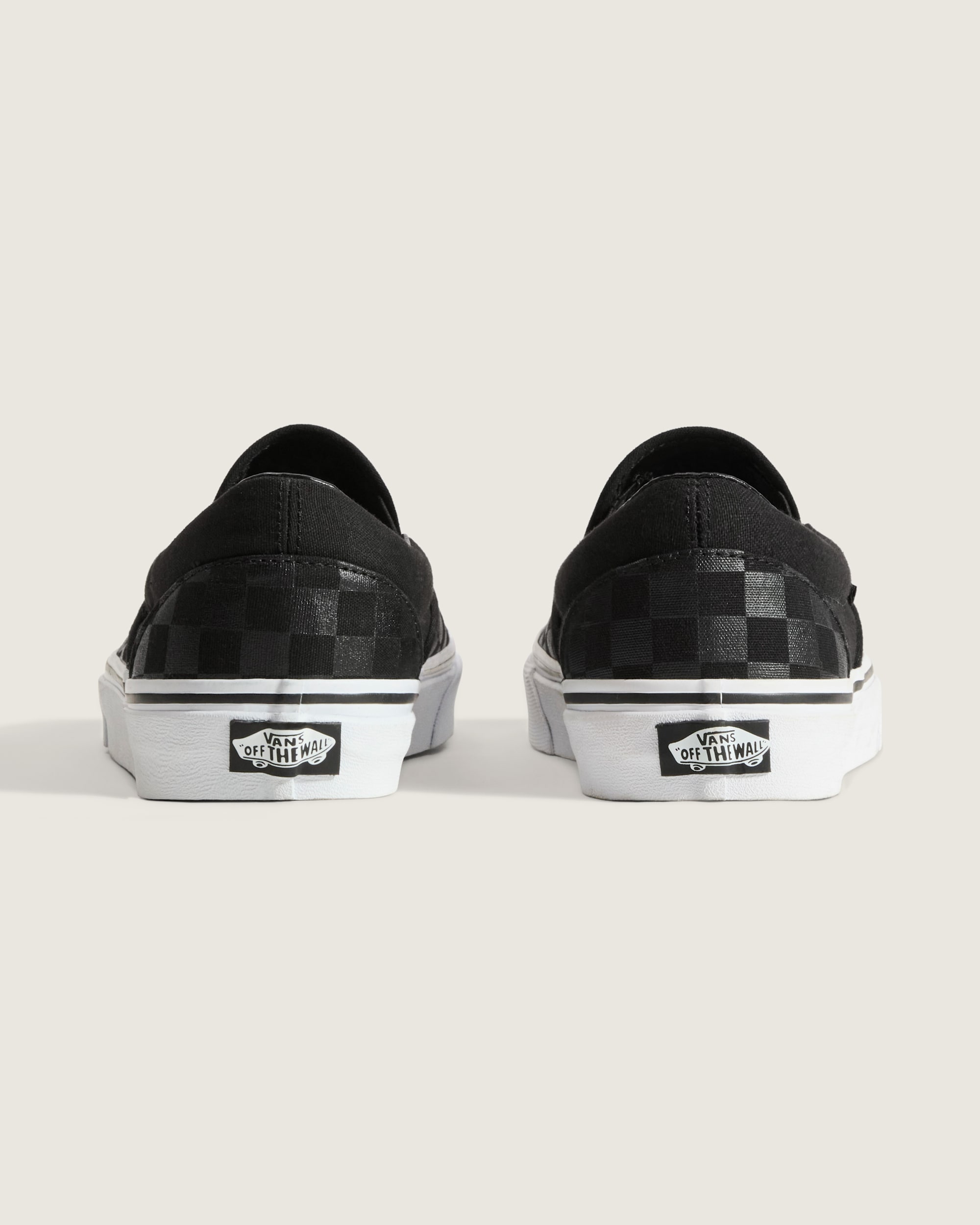 Classic SlipOn Checkerboard Shoe VANS Checkerboard Black  Black ALT3
