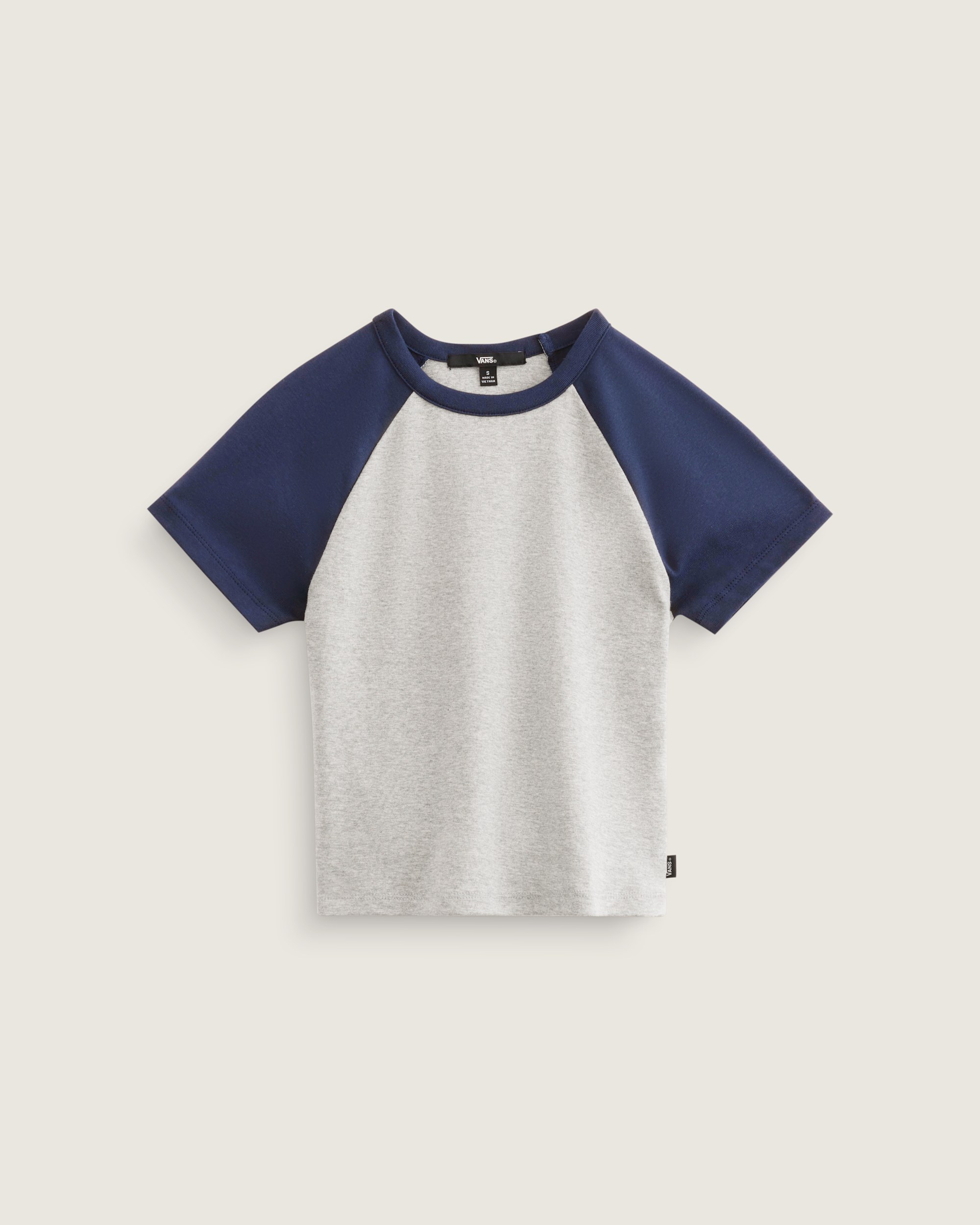 Clare Raglan TShirt VANS Heather Grey  Dark Blue FLATLAY