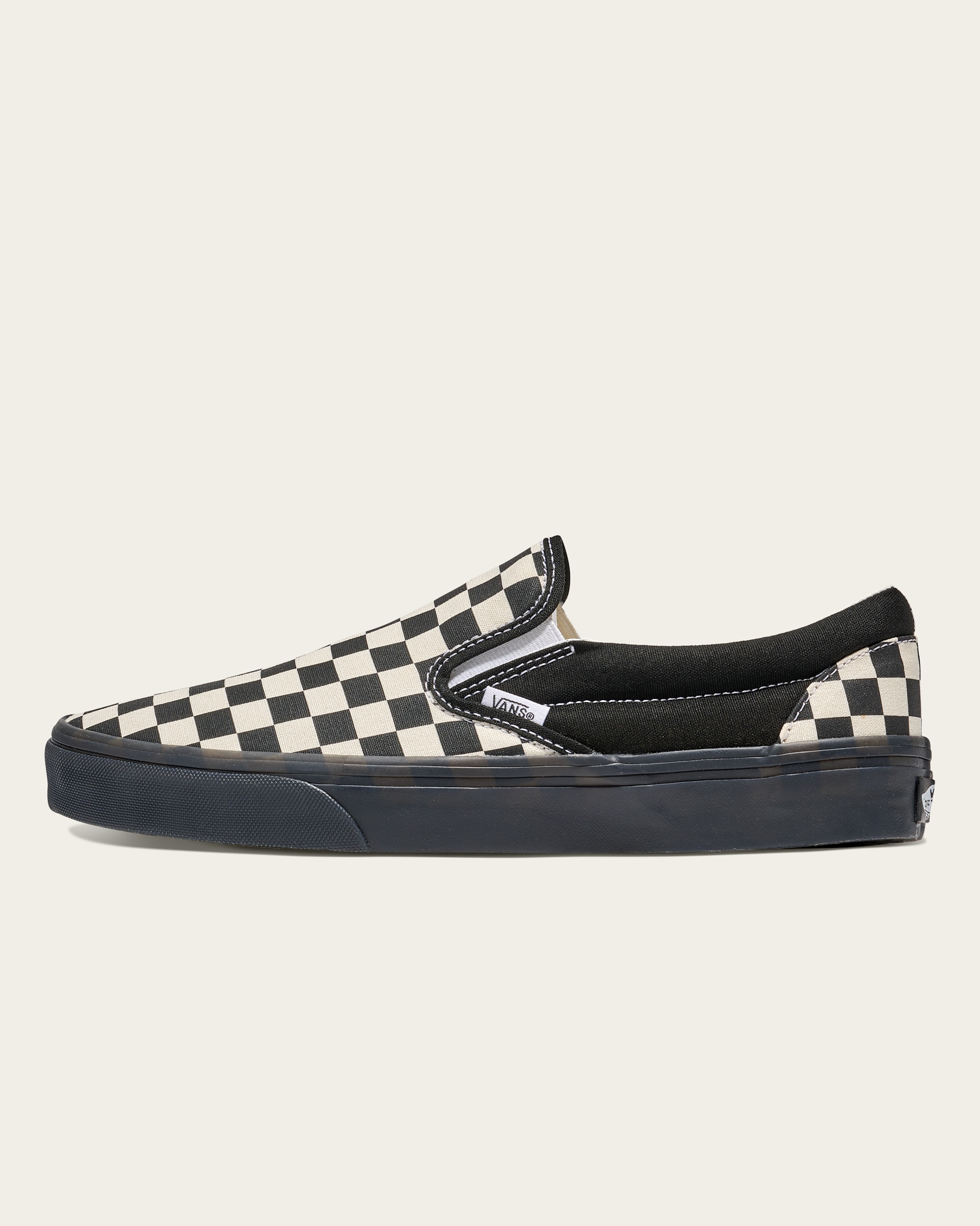 Classic SlipOn Checkerboard Shoe VANS Checkerboard White  Black HERO