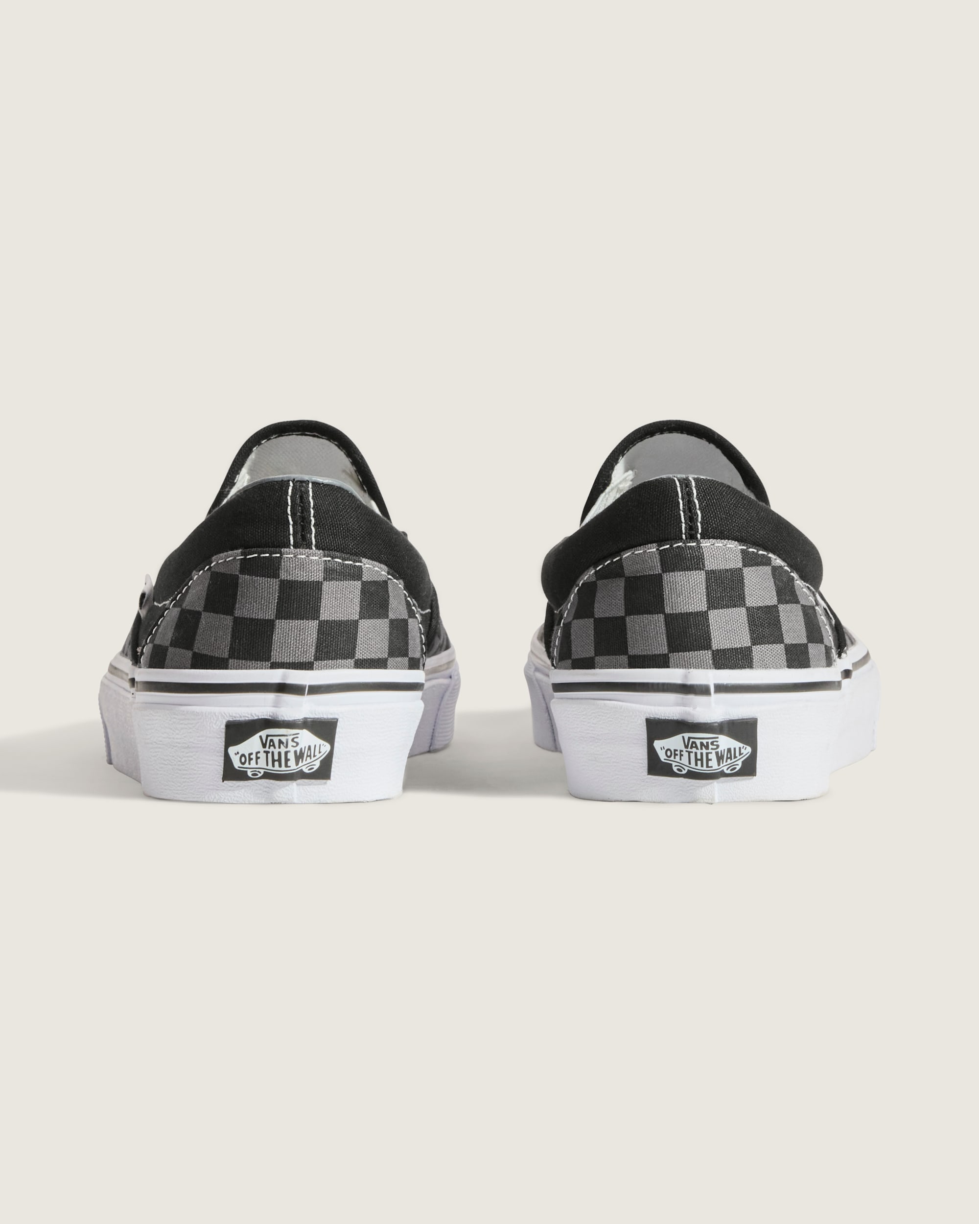 Classic SlipOn Checkerboard Shoe VANS Checkerboard Black  Pewter Grey ALT6