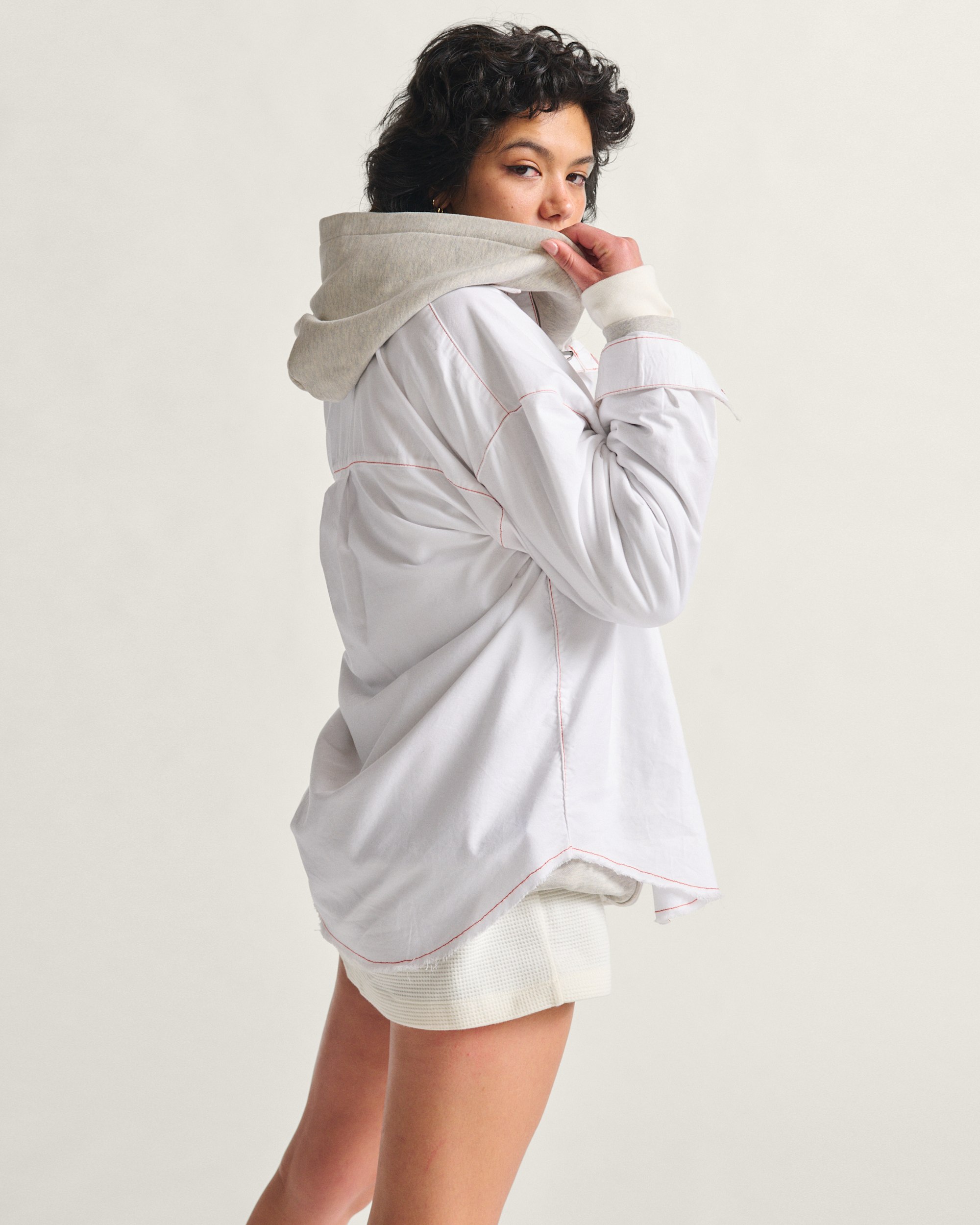 Premium Hoodie VANS Ash Heather White ALT2