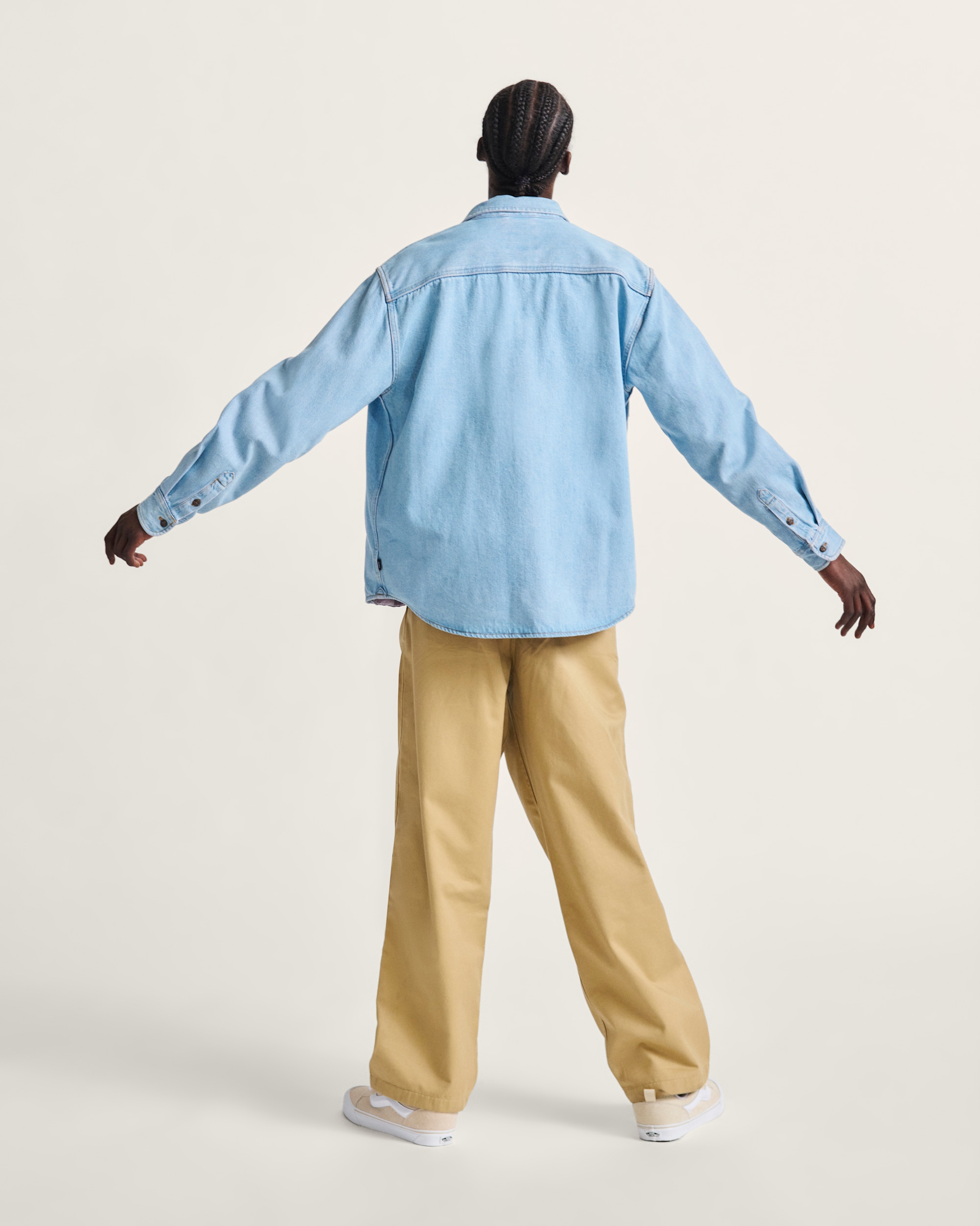 Palmhill Denim Long Sleeve Shirt VANS Light Rinse Blue ALT2