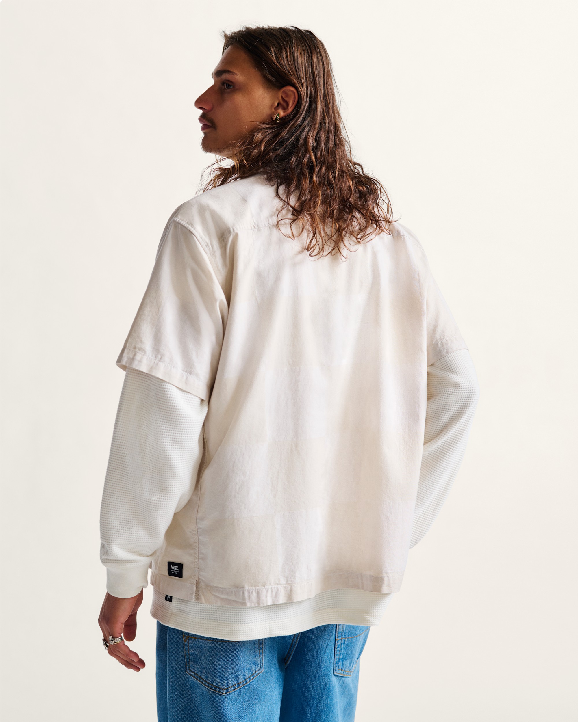 Kessler Checkerboard Woven Shirt VANS Checkerboard White ALT2