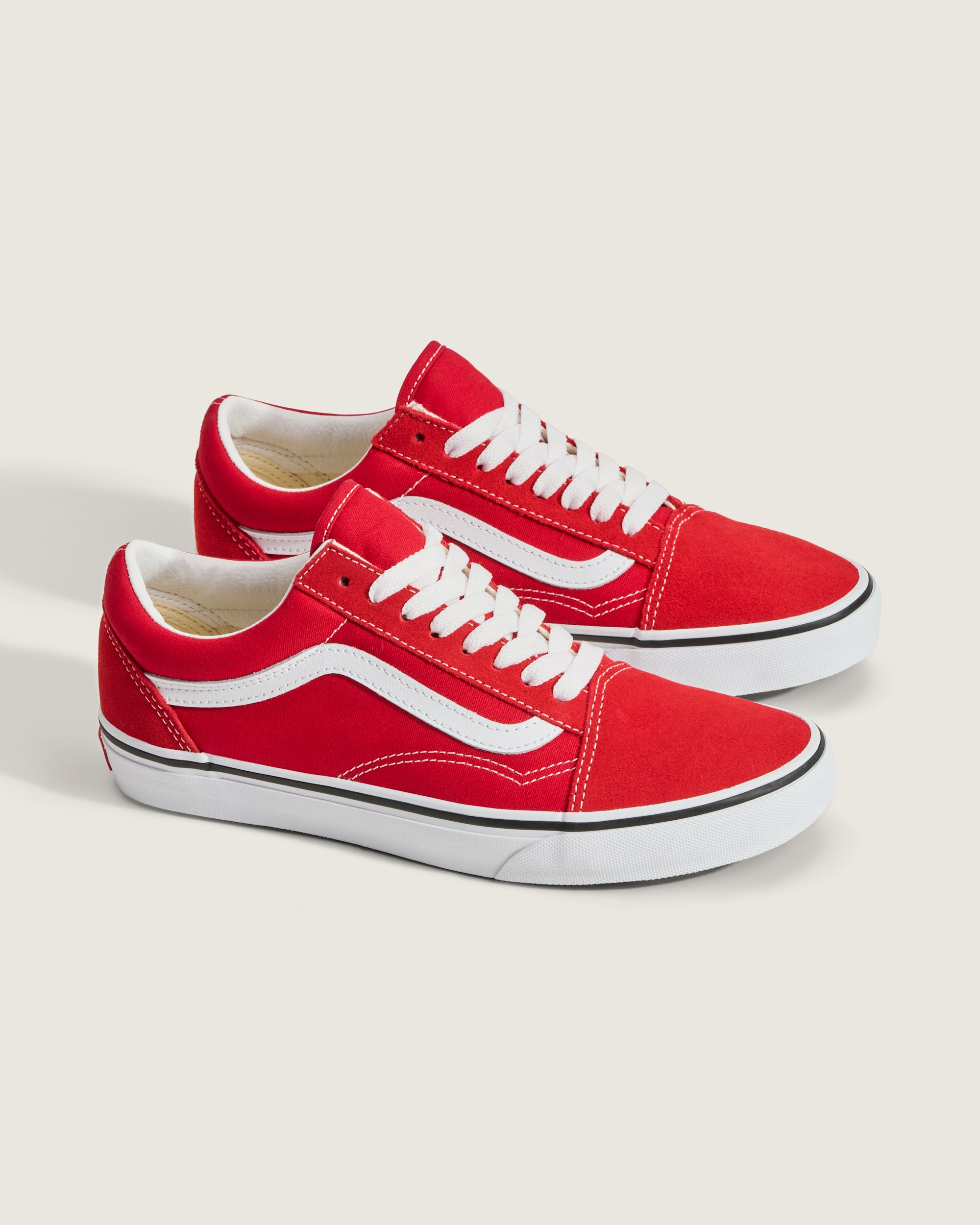 Old Skool Shoe VANS Racing Red  True White ALT2