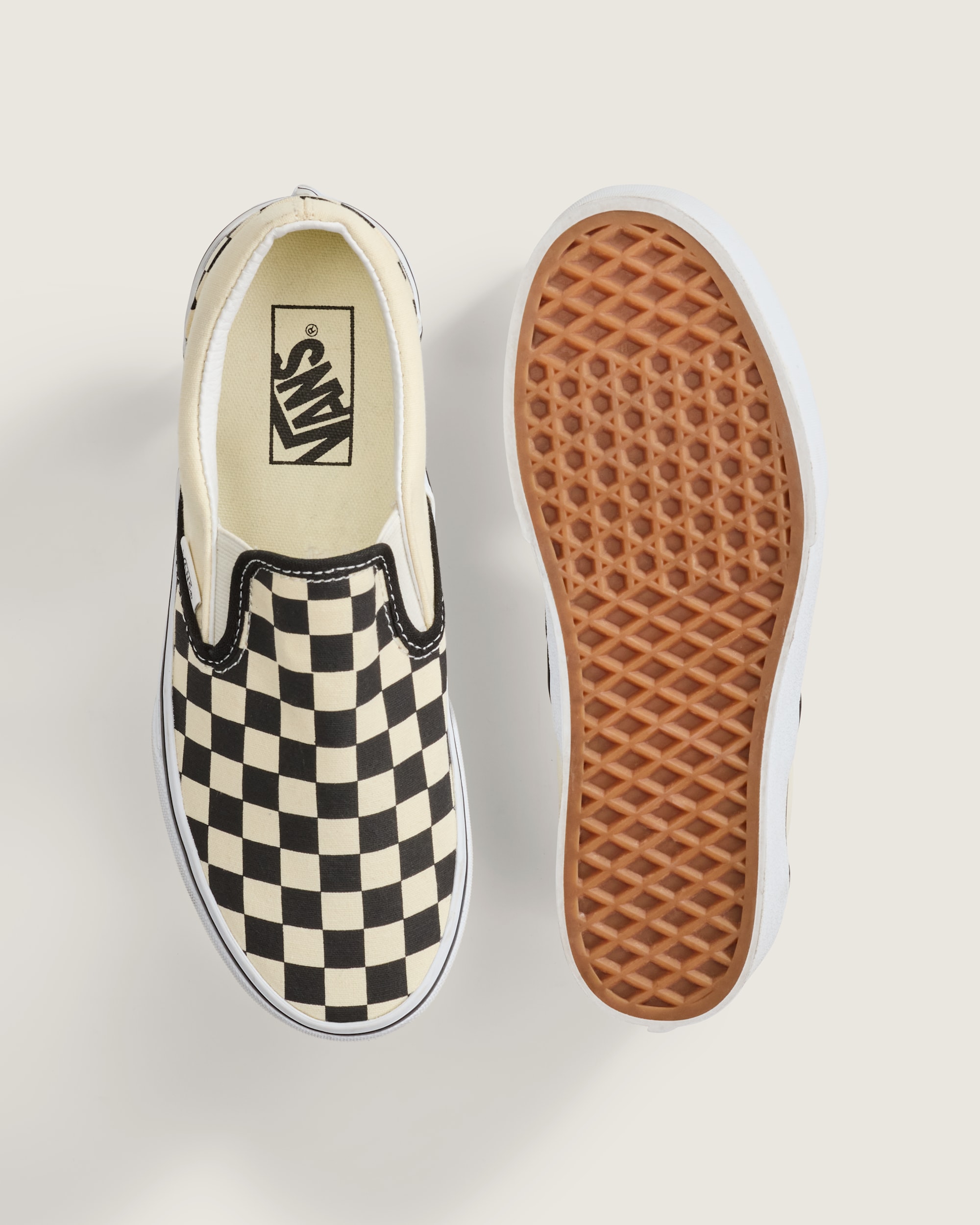 Classic SlipOn Stackform Checkerboard Shoe VANS Checkerboard Black  Classic White ALT4