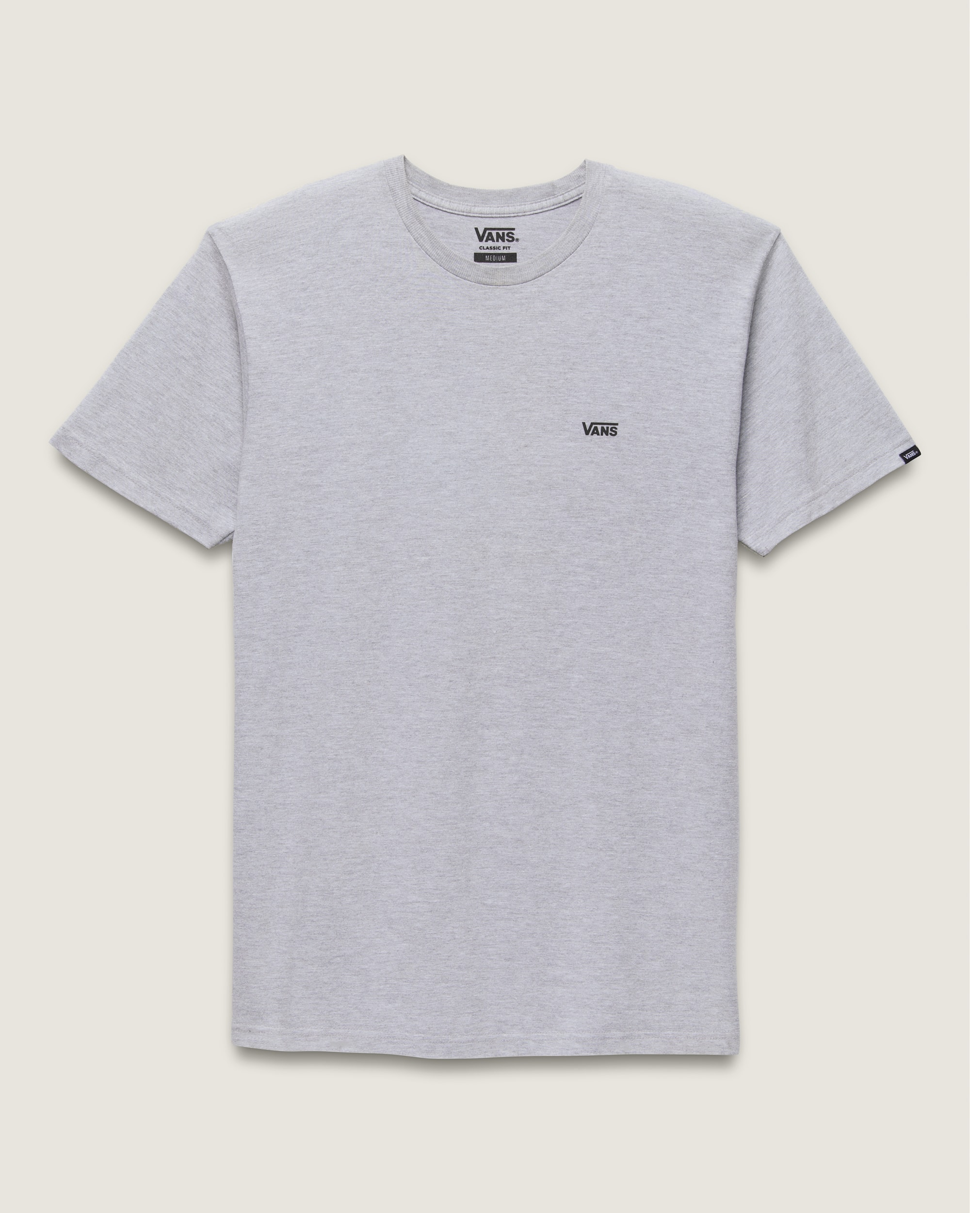 Left Chest Logo TShirt VANS Heather Grey FLATLAY