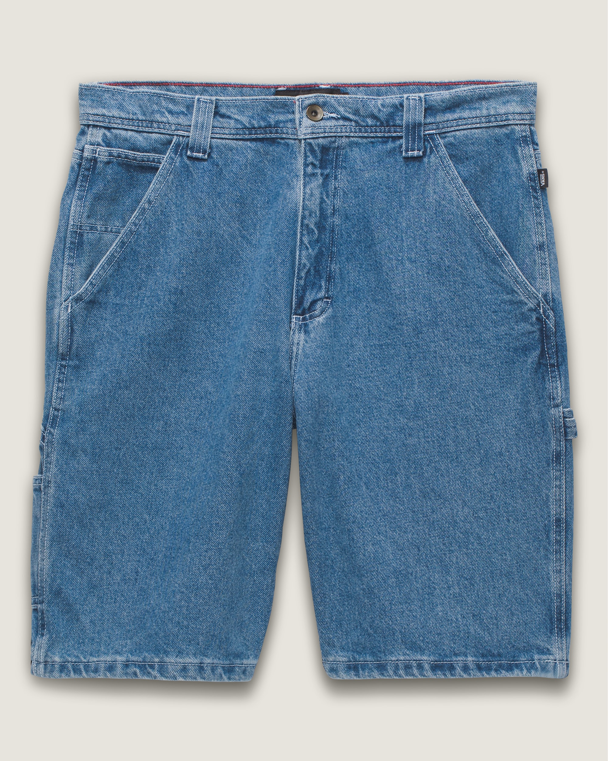 Drill Chore Loose Denim Shorts in Stone Wash Blue | Vans