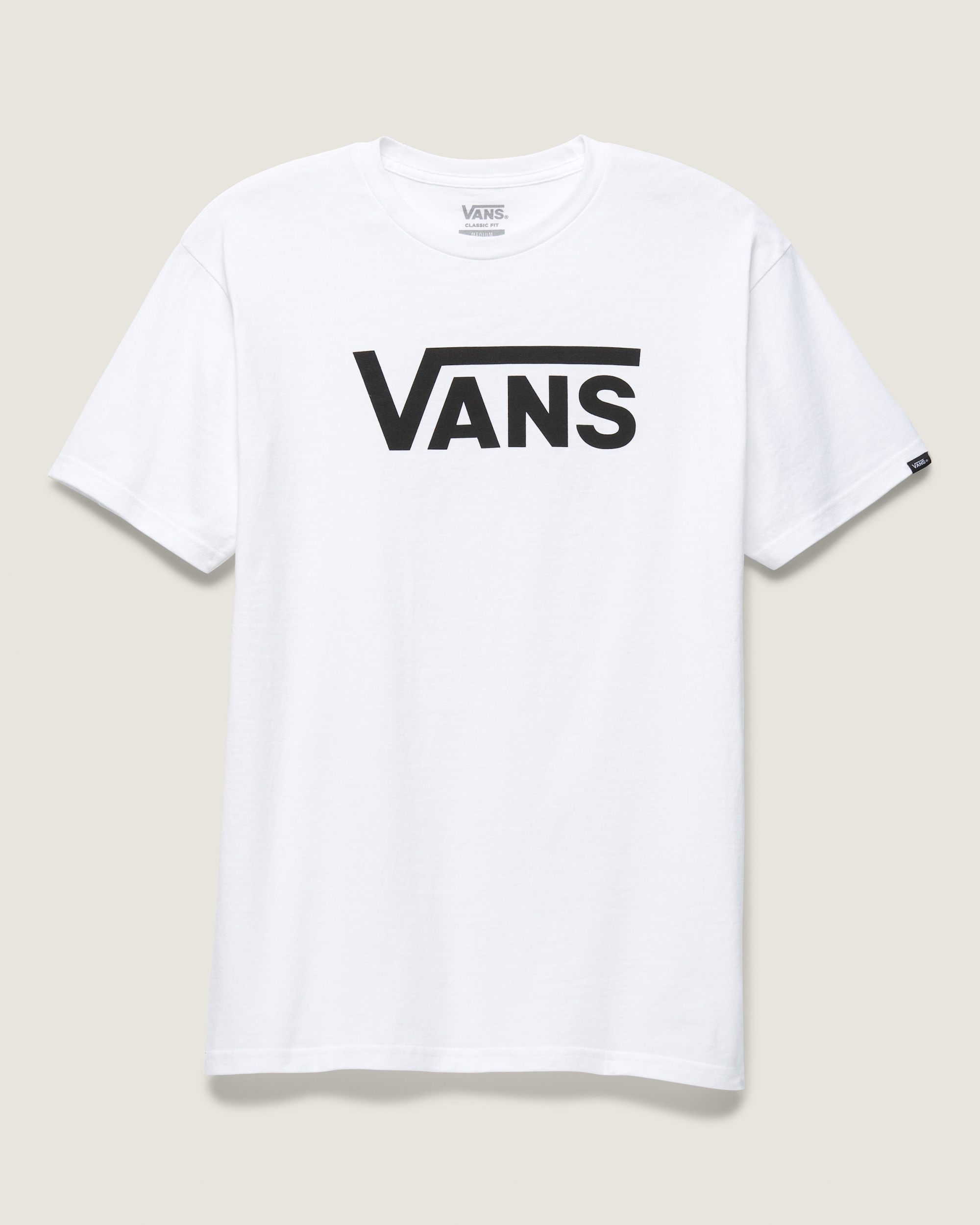 Vans Classic TShirt VANS White  Black FLATLAY
