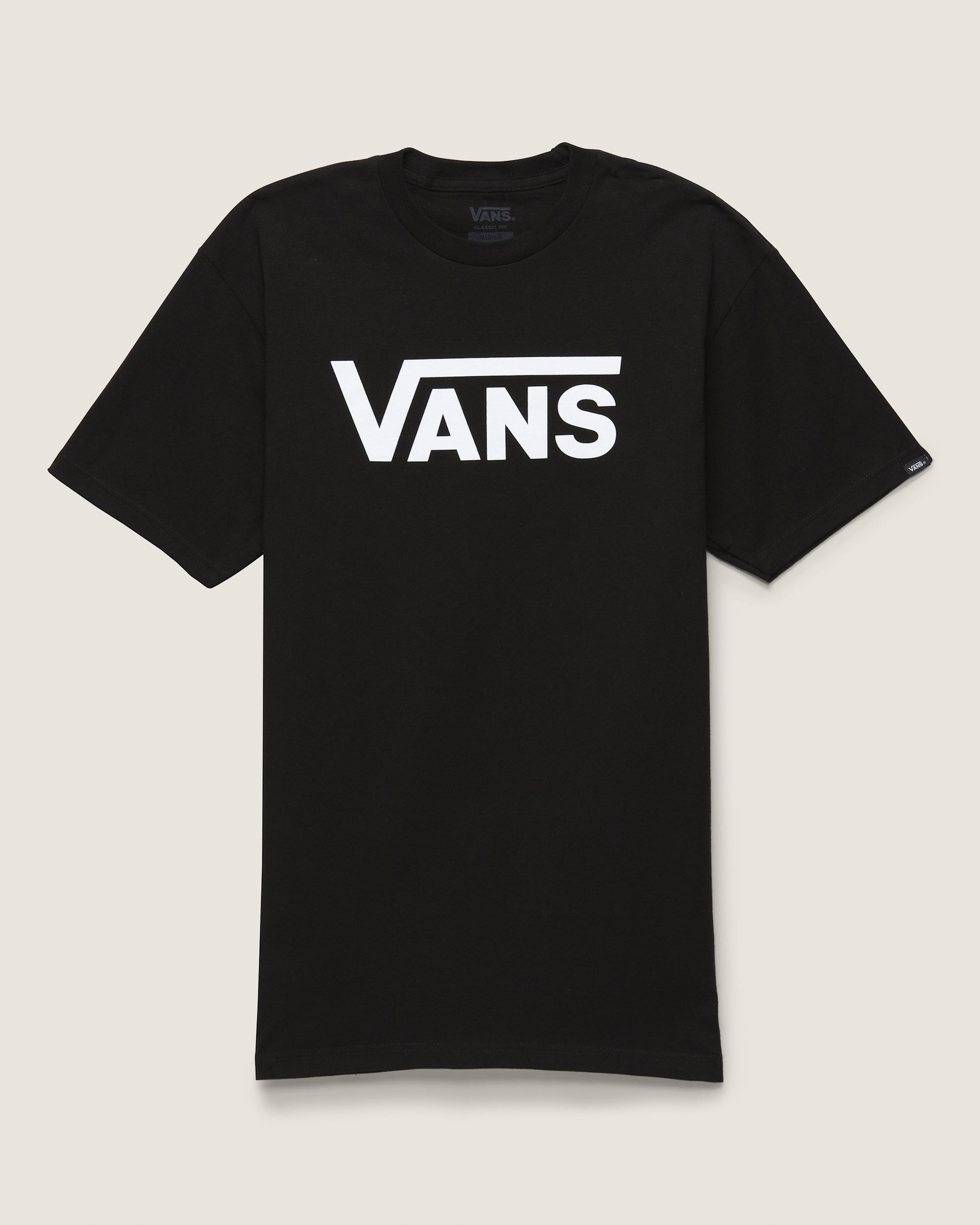 Vans Classic TShirt VANS Black  White FLATLAY
