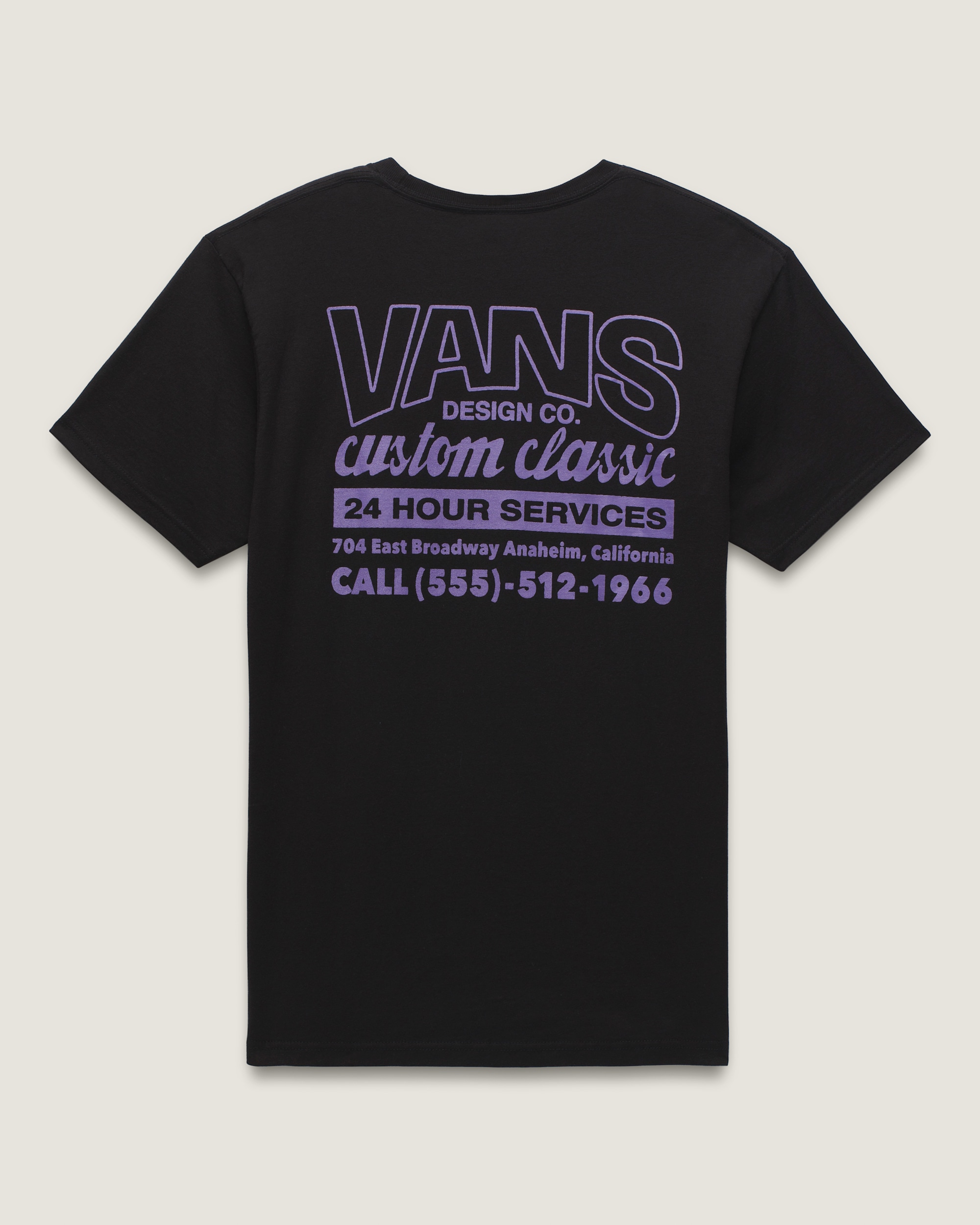 Shop Front TShirt VANS Black FLATLAY