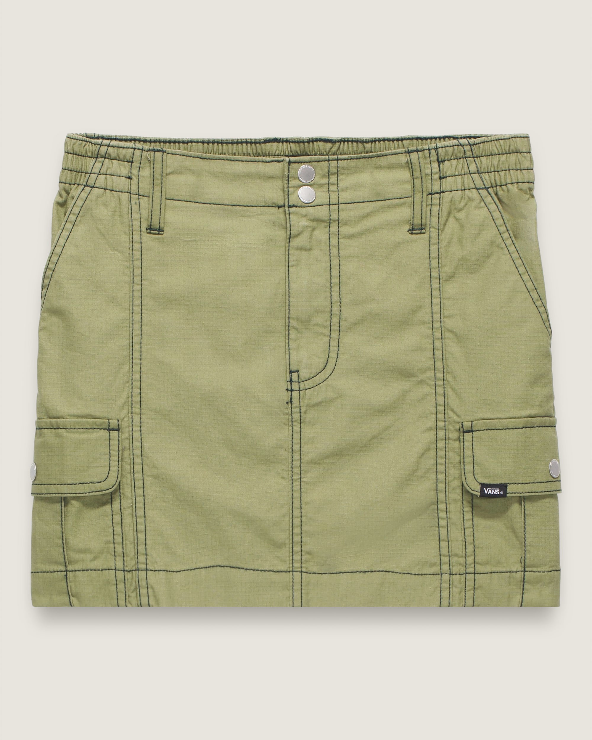 Kids Sidewalk Cargo Skirt VANS Loden Green FLATLAY
