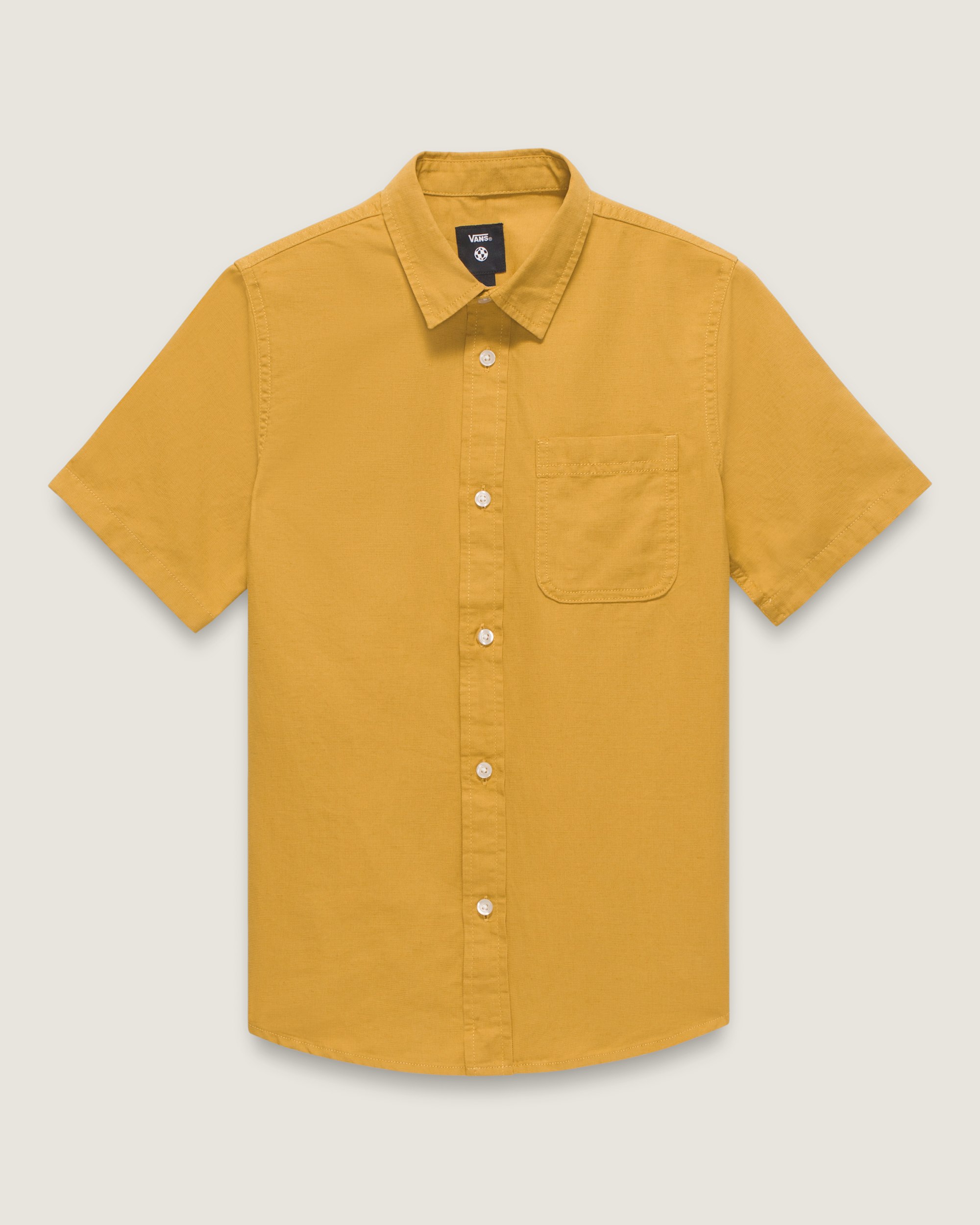 Kids Lawson Woven Shirt VANS Harvest Gold Yellow FLATLAY