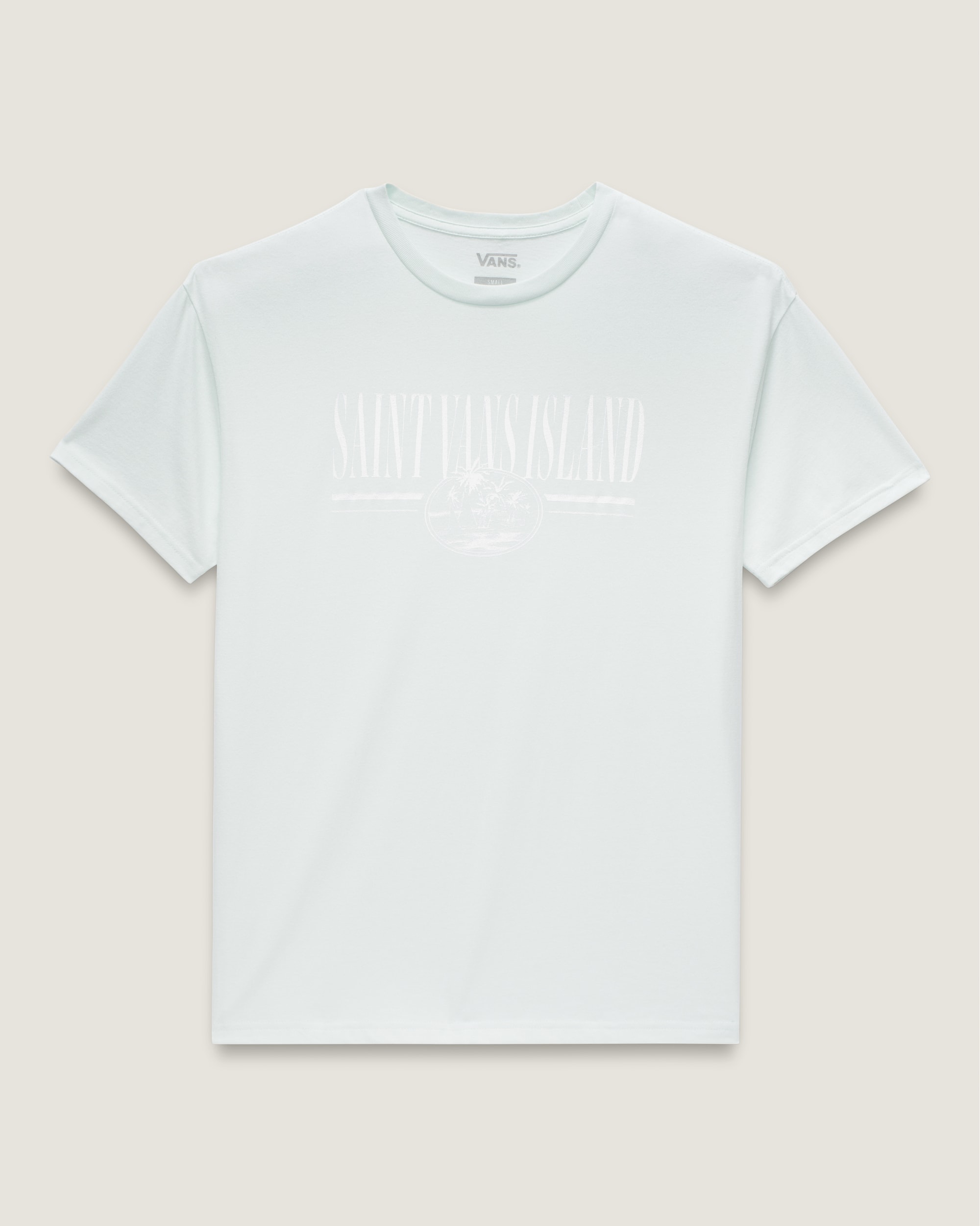 Vintage Retro Isle TShirt VANS White Mint FLATLAY