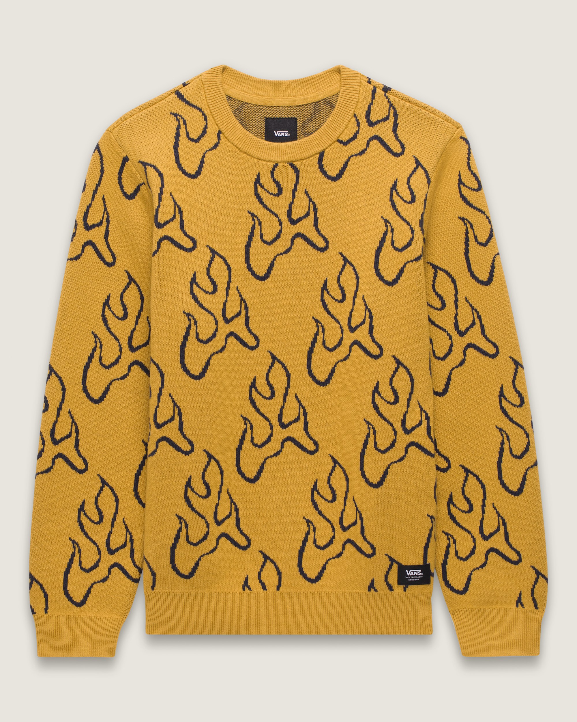 Kids Blaze Crew Sweater VANS Harvest Gold Yellow FLATLAY