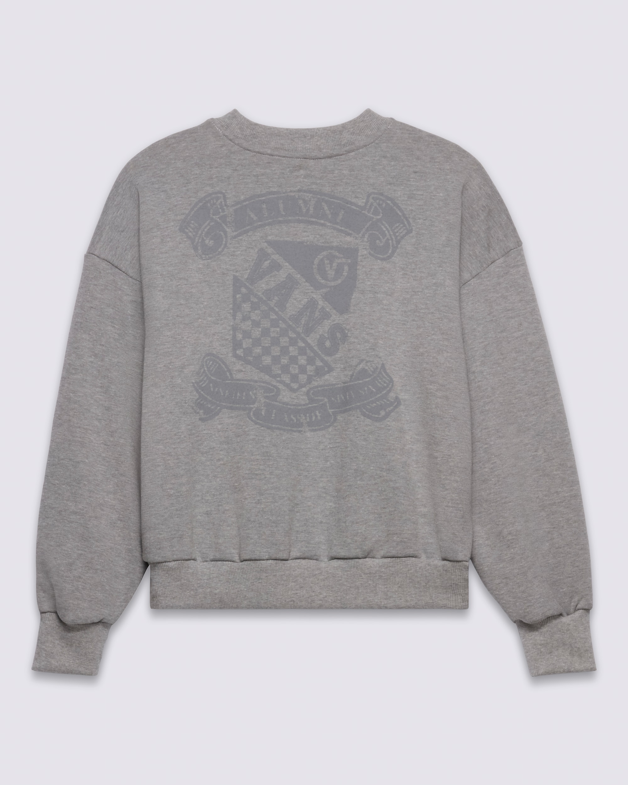 Faded Lessons Retro Crew Sweatshirt VANS Cement Heather Grey HERO