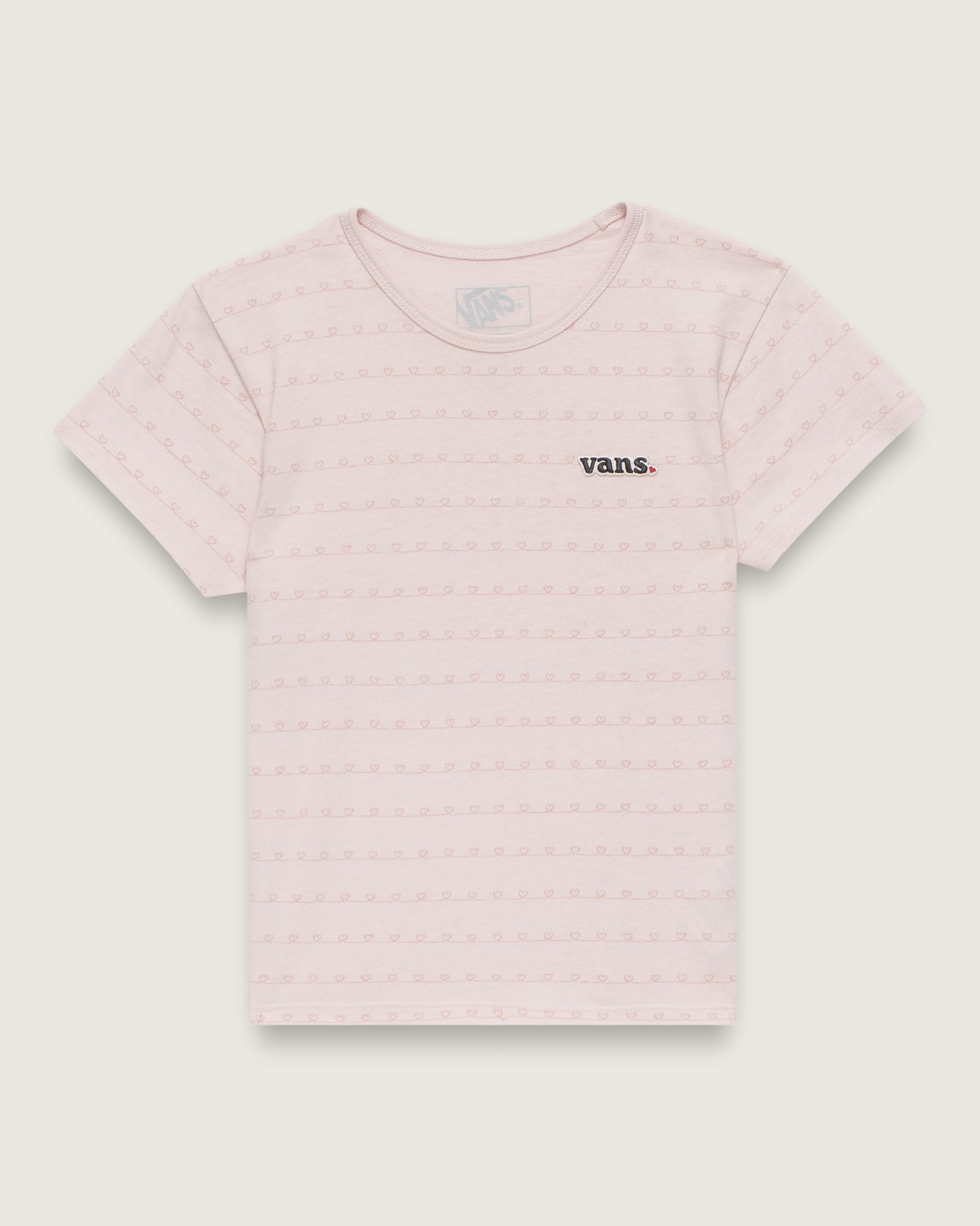Kids Ribbon Mini TShirt VANS Sepia Rose Pink FLATLAY