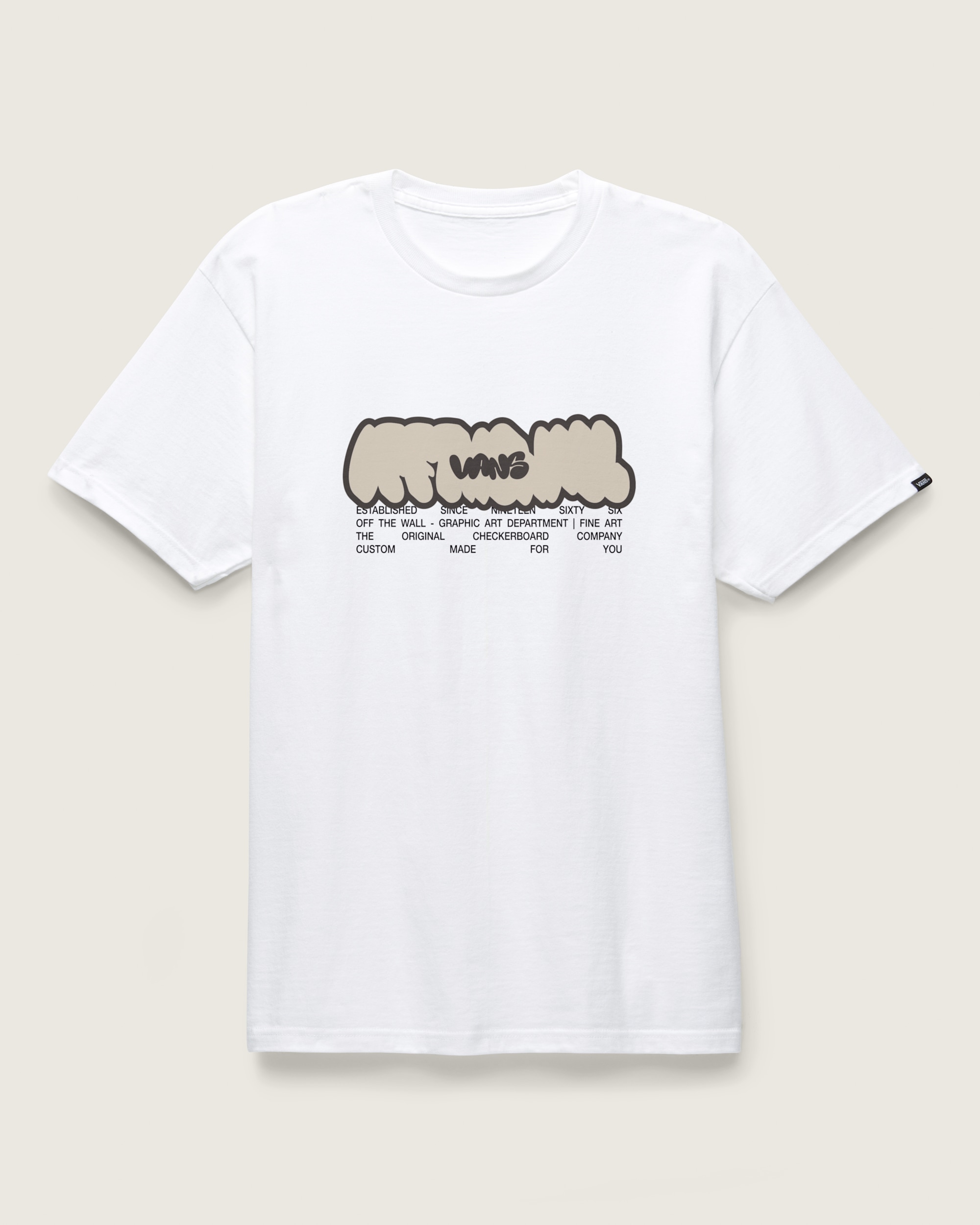 Graffiti One TShirt VANS White FLATLAY