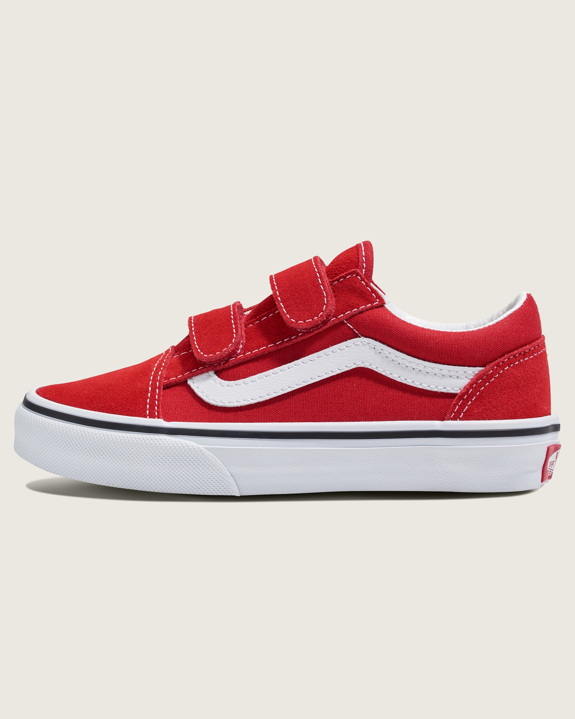 Little Kids Old Skool V Shoe VANS Racing Red  True White HERO