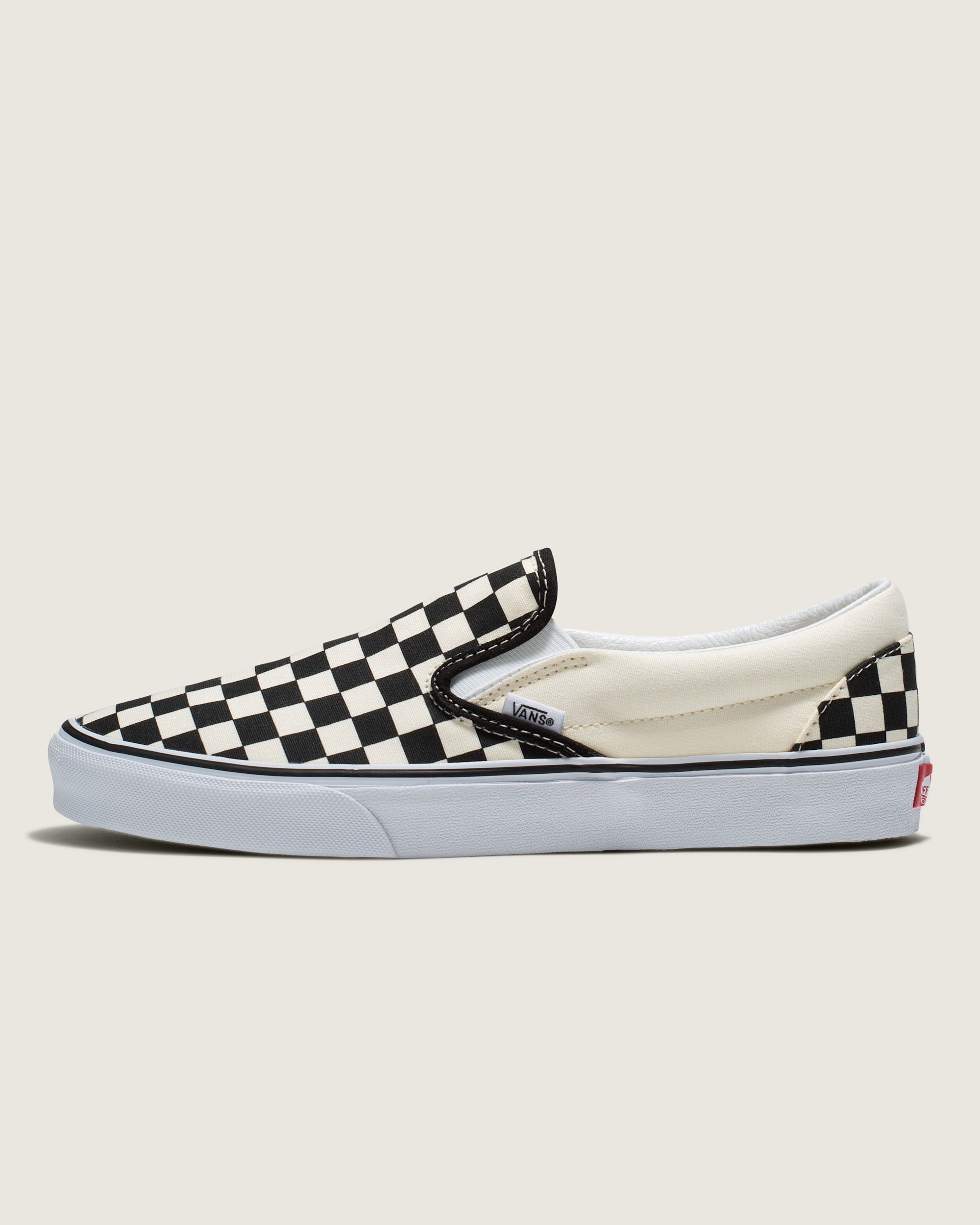 Classic SlipOn Wide Checkerboard Shoe VANS Checkerboard Black  Classic White HERO