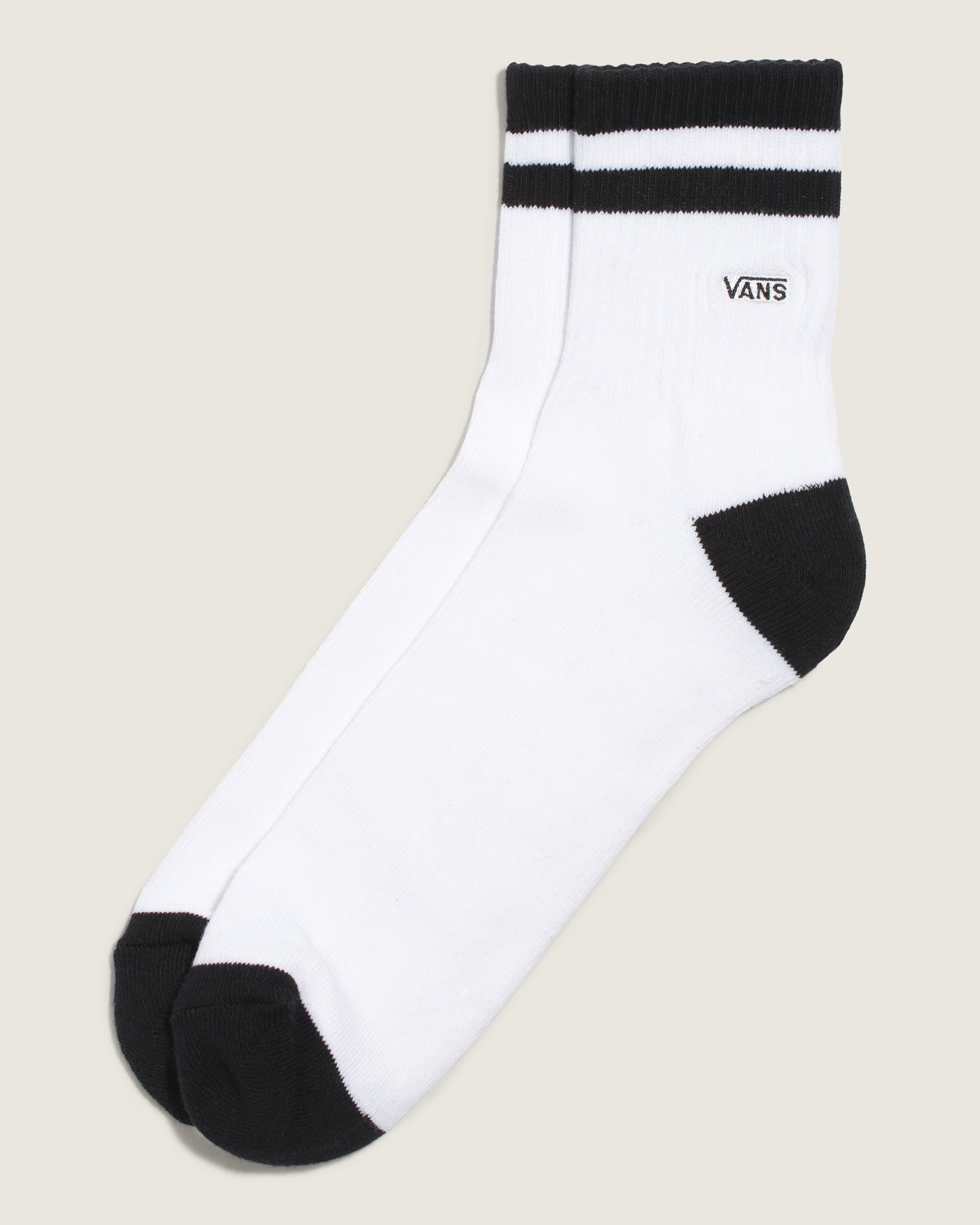 Vans Half Crew Socks VANS White  Black HERO