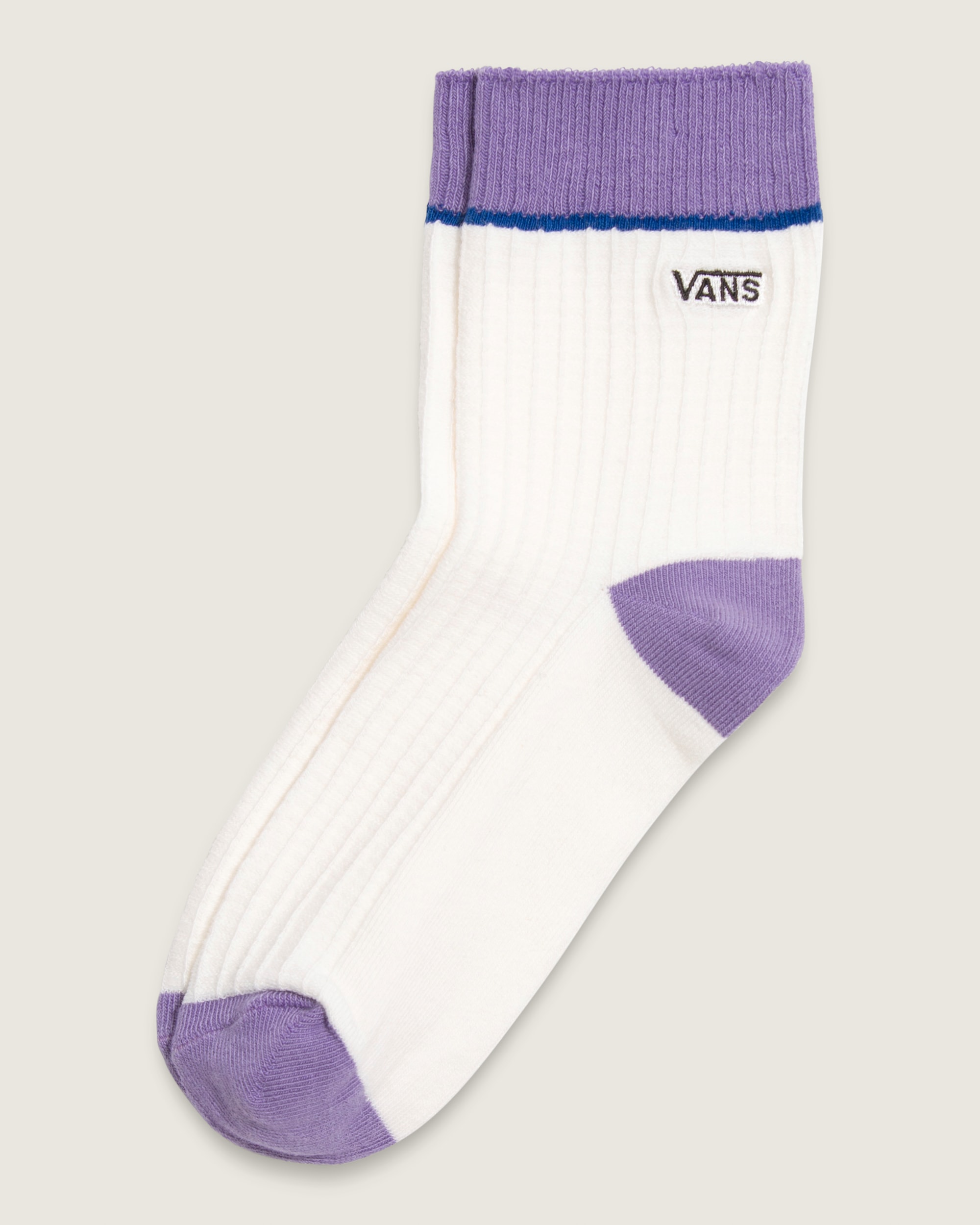 Kids Fashion Half Crew Socks VANS White  Purple Haze HERO