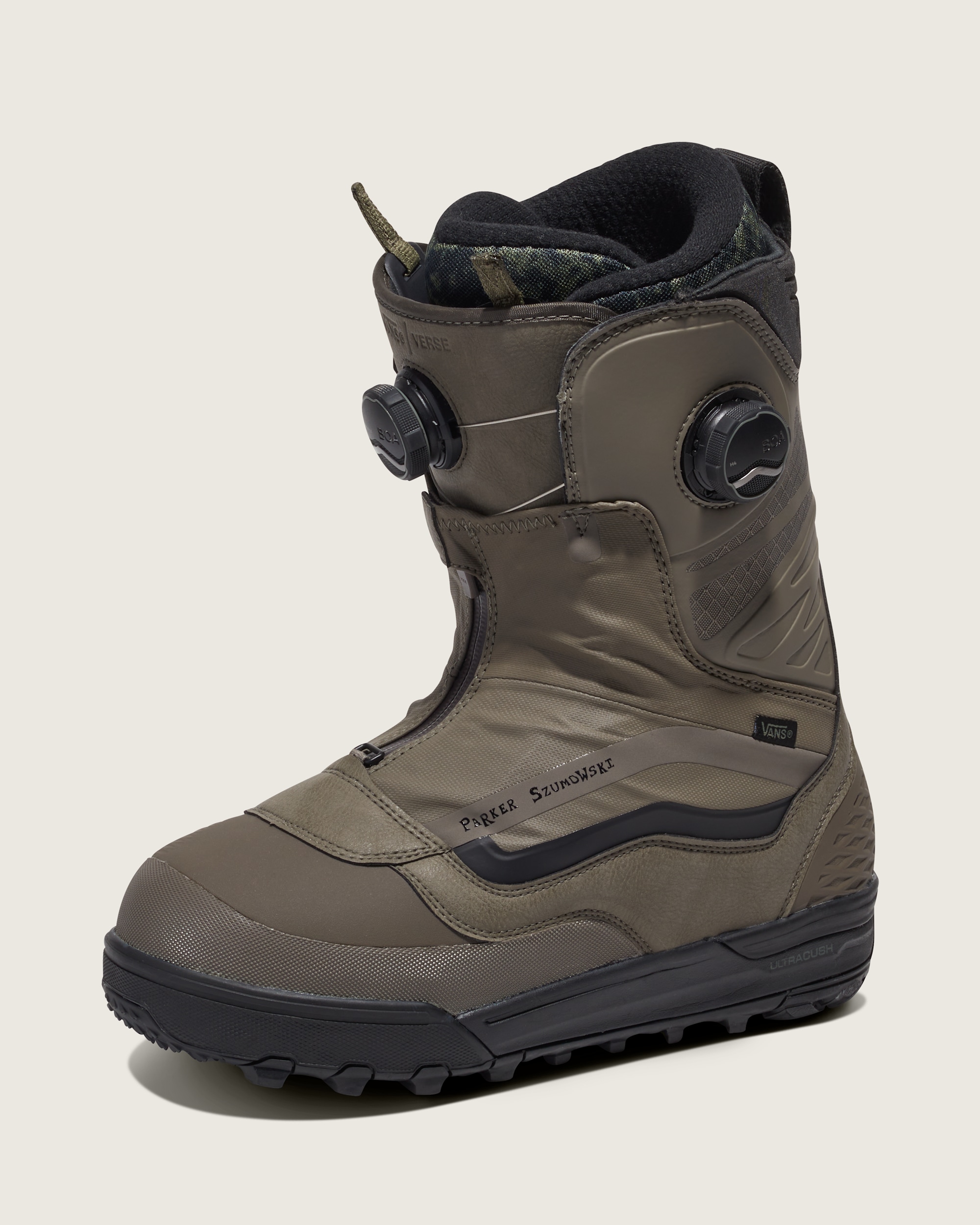 Verse X Parker Szumowski Snowboard Boot VANS Bungee Cord Brown Taupe HERO