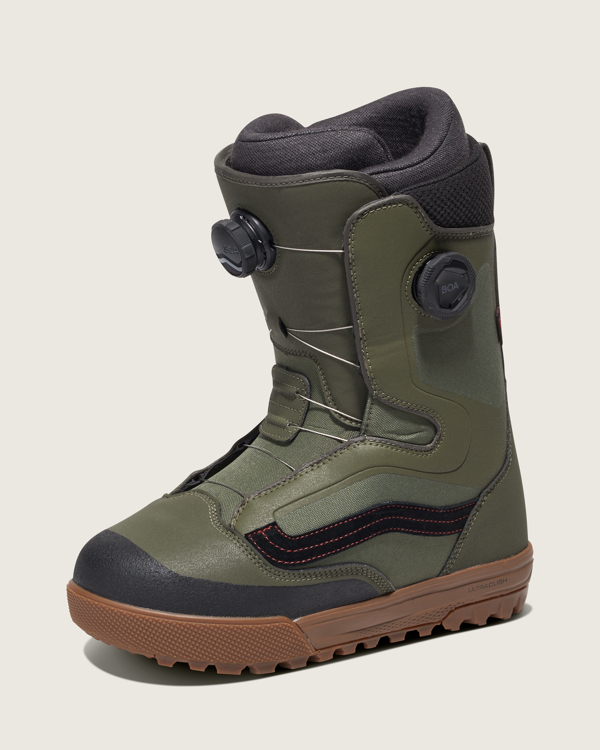 Aura Pro Snowboard Boot in Green / Gum | Vans