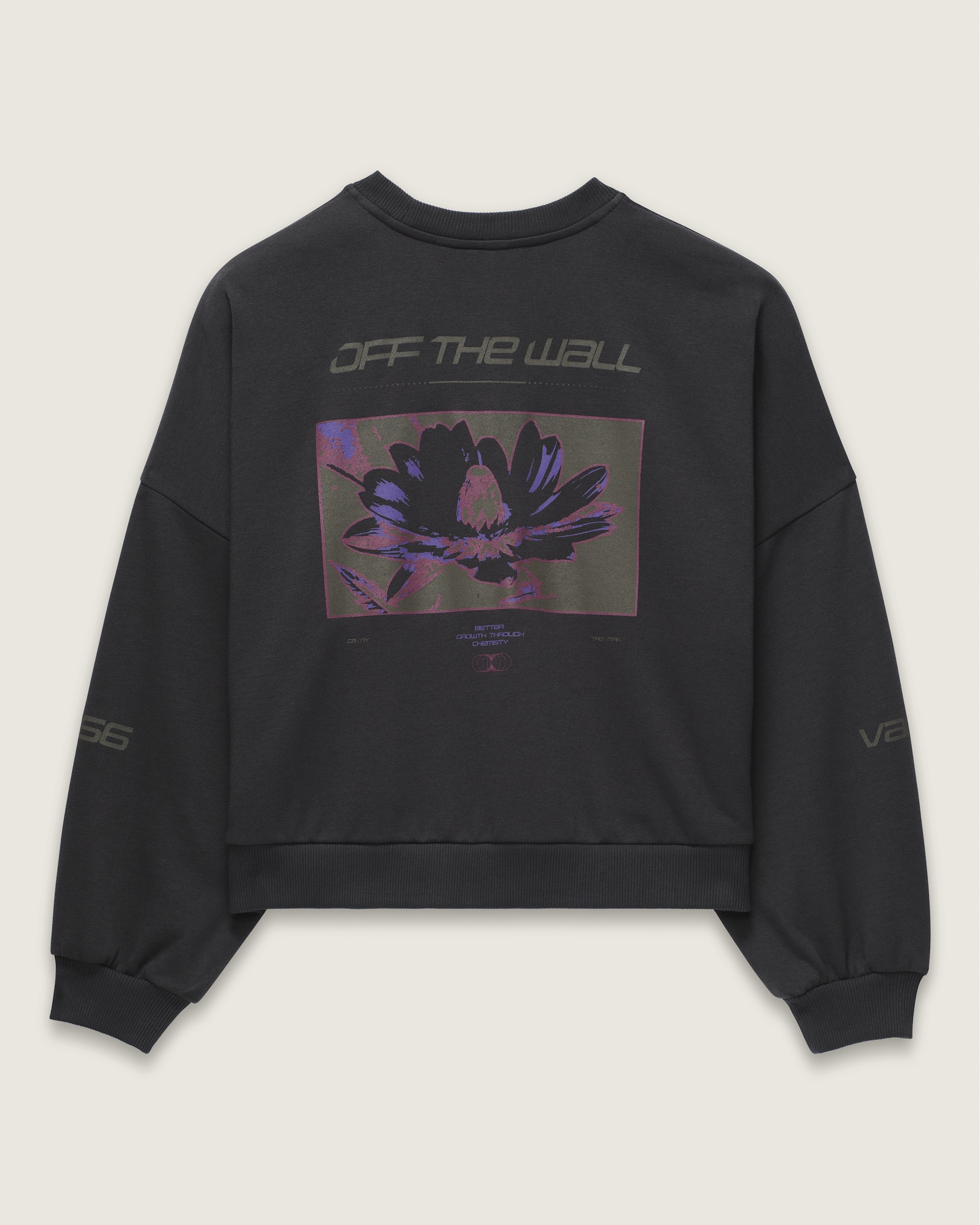 Blossom Loose Crew Sweatshirt VANS Black FLATLAY