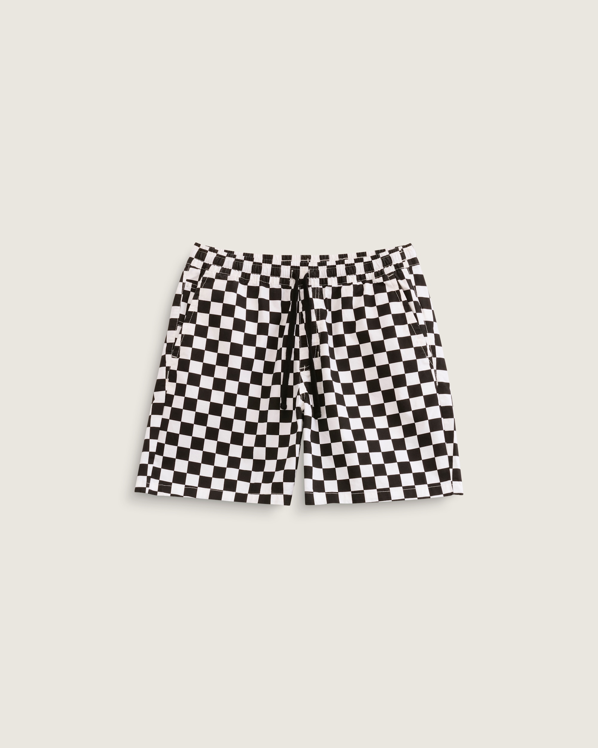 Range Relaxed Elastic Shorts VANS Checkerboard Black FLATLAY
