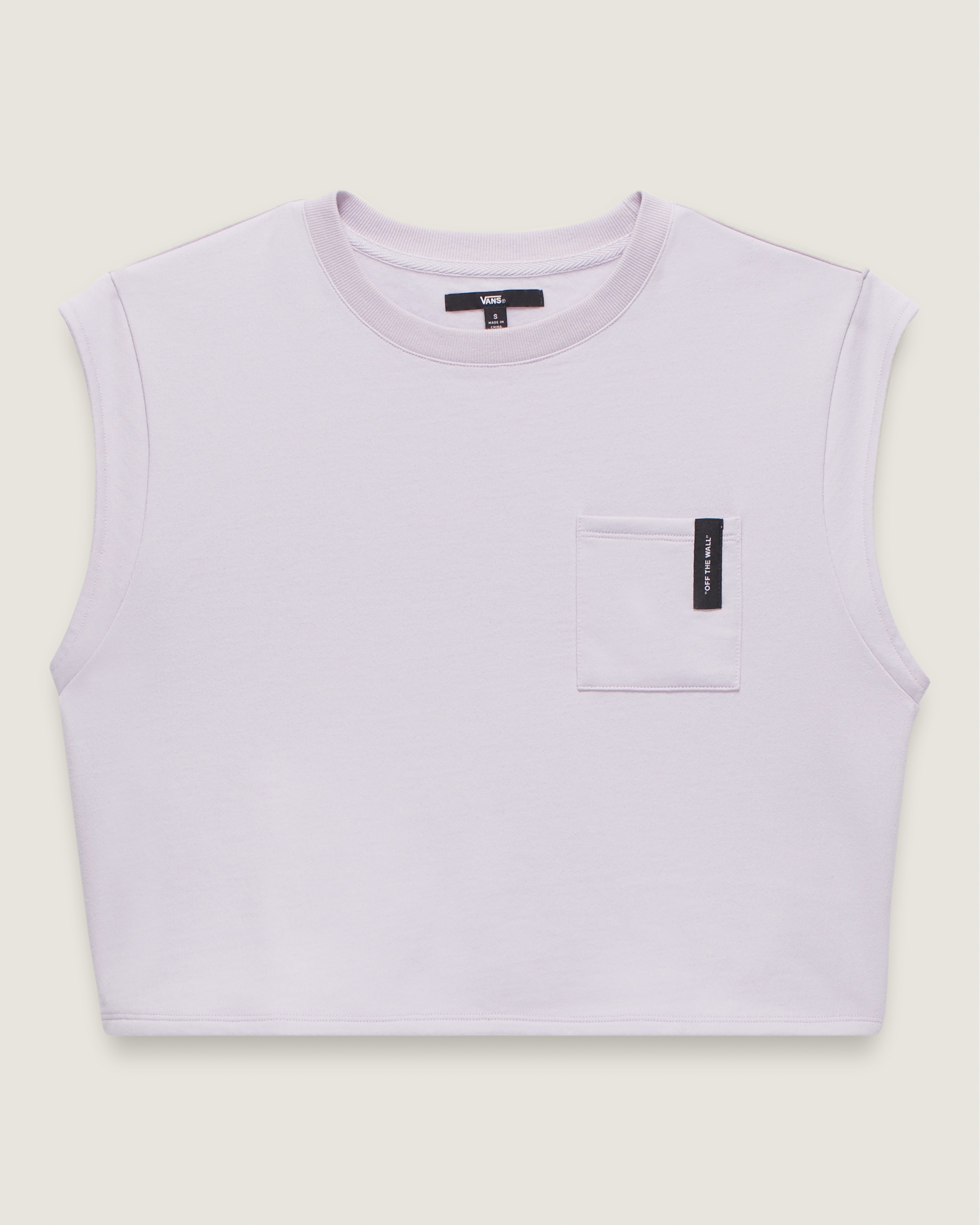 Bryn Sleeveless Top VANS Evening Haze Grey FLATLAY