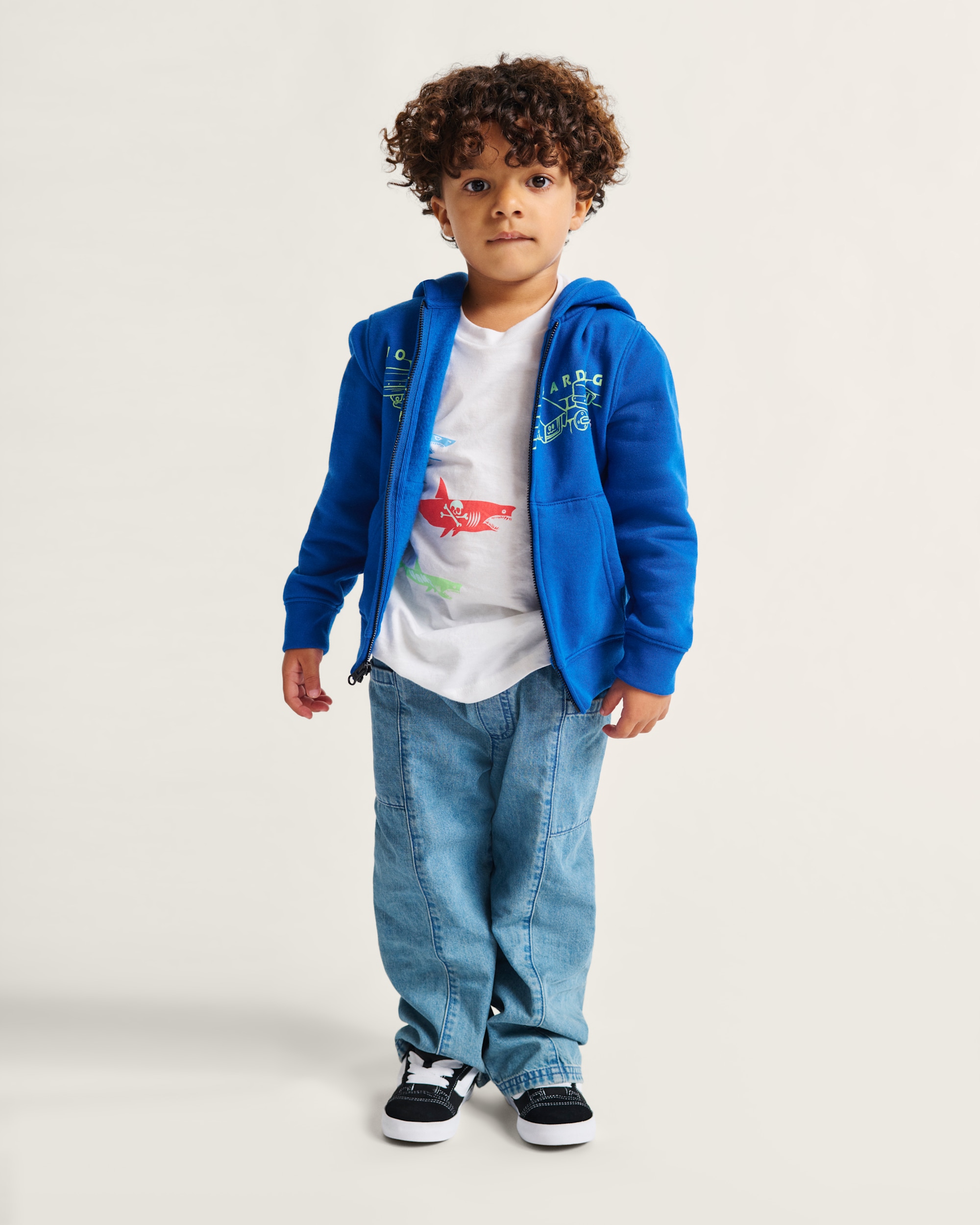 Little Kids Night Watchers Full Zip Hoodie VANS True Blue ALT3