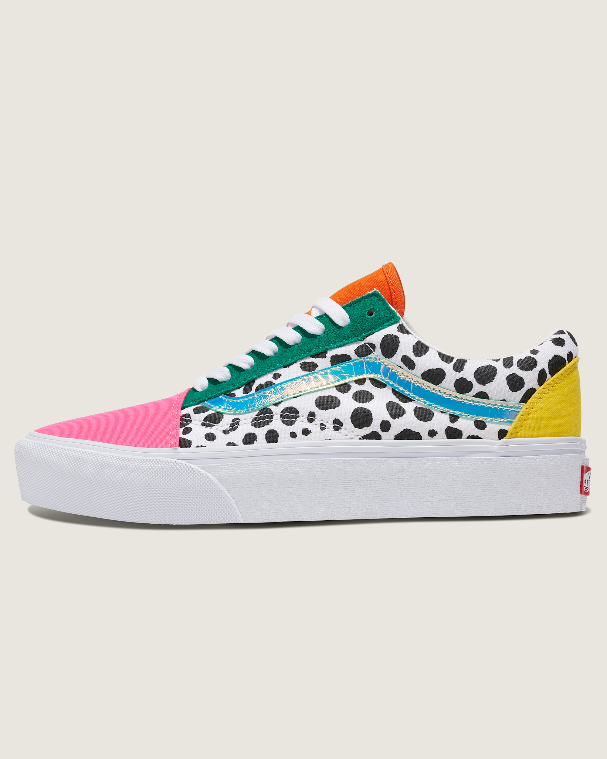 Customs Old Skool Platform Shoe VANS Pink  White  Black HERO