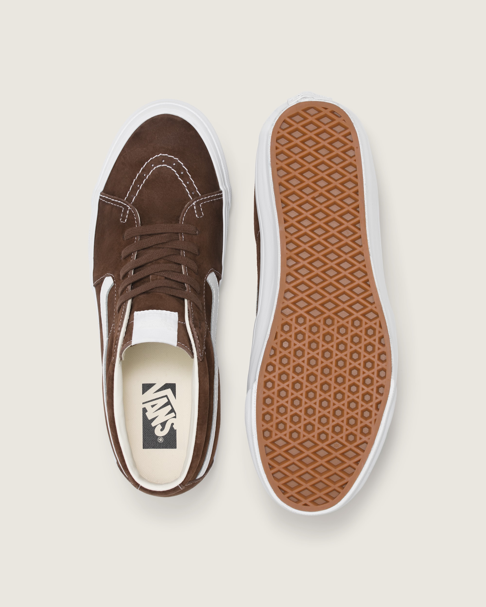 Premium Sk8Mid Suede Shoe VANS Potting Soil Brown ALT2